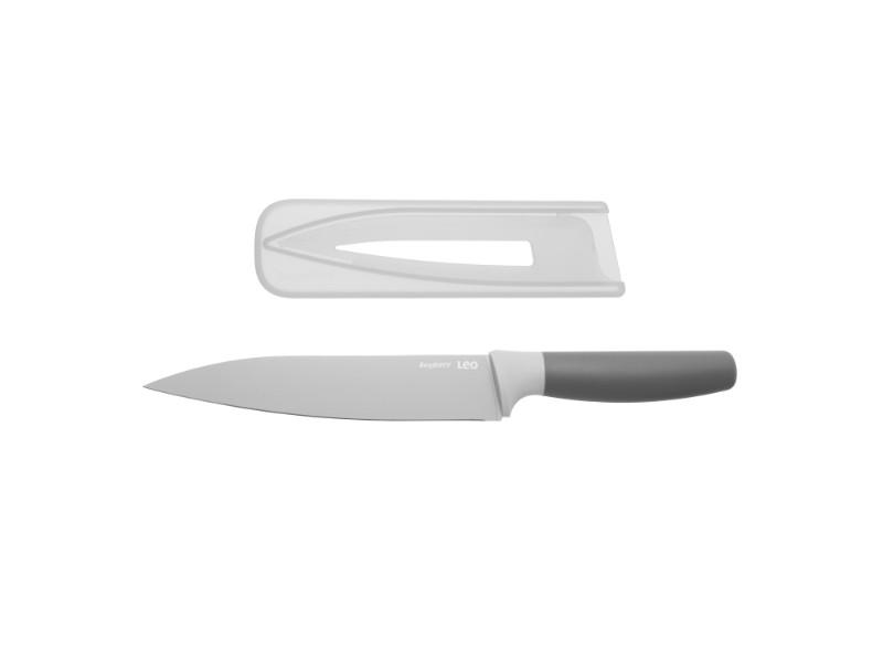 BergHOFF Leo 7.5-inch Stainless Steel Carving Knife - Professional Gray Kitchen Knife for Slicing Meat, Roast, Turkey & Holiday Meals - Ergonomic Handle for Comfortable Cutting