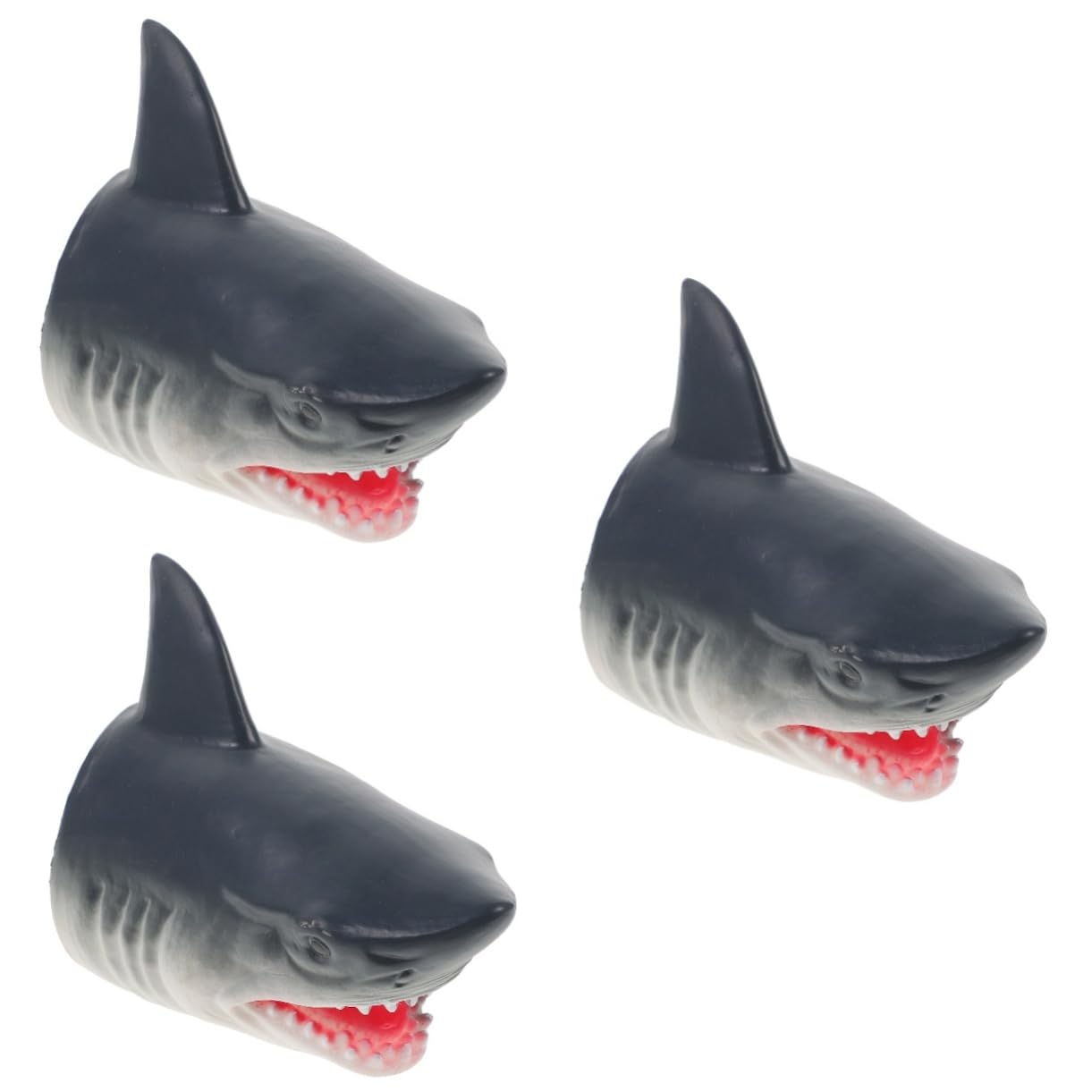 Alasum 3 Pack Hand Puppets - Dinosaur, Shark & Cartoon Animal Puppets for Interactive Parent-Child Playtime | Soft Vinyl Puppet Toys for Storytelling, Classroom & Pretend Play