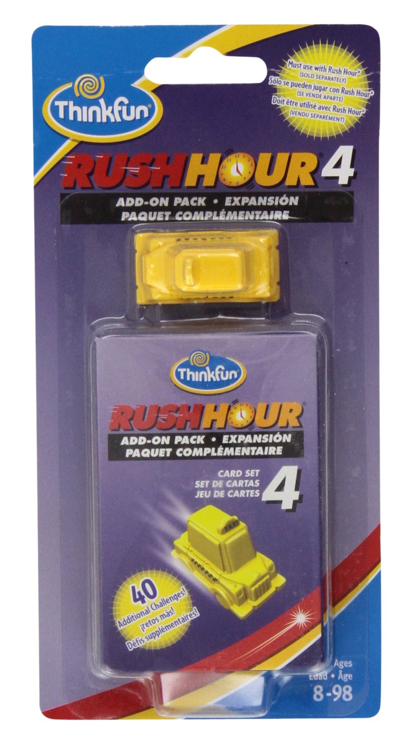Thinkfun Rush Hour 4 - Fun Brain Teaser Puzzle Game for Kids & Adults | Perfect for Family Game Night, Travel & Classroom Learning