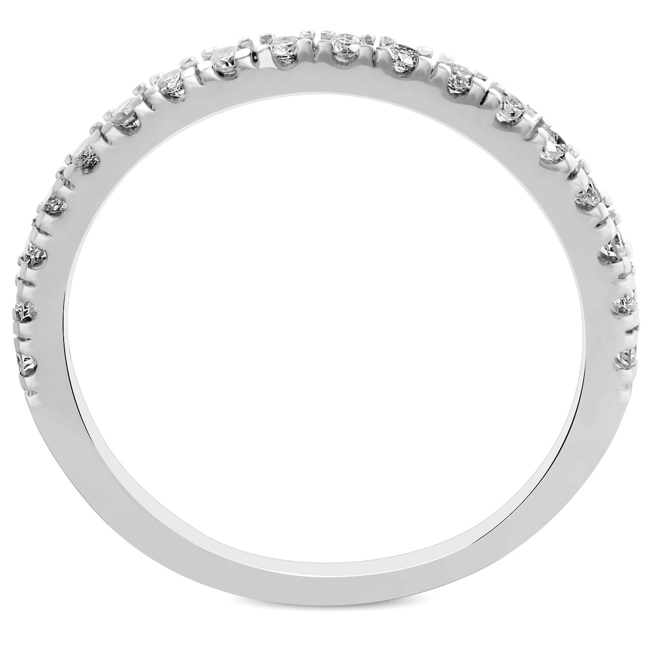 1/4 Carat Diamond Stackable Engagement Ring for Women - 10K White Gold Wedding Band - Perfect for Proposals, Anniversaries & Everyday Wear