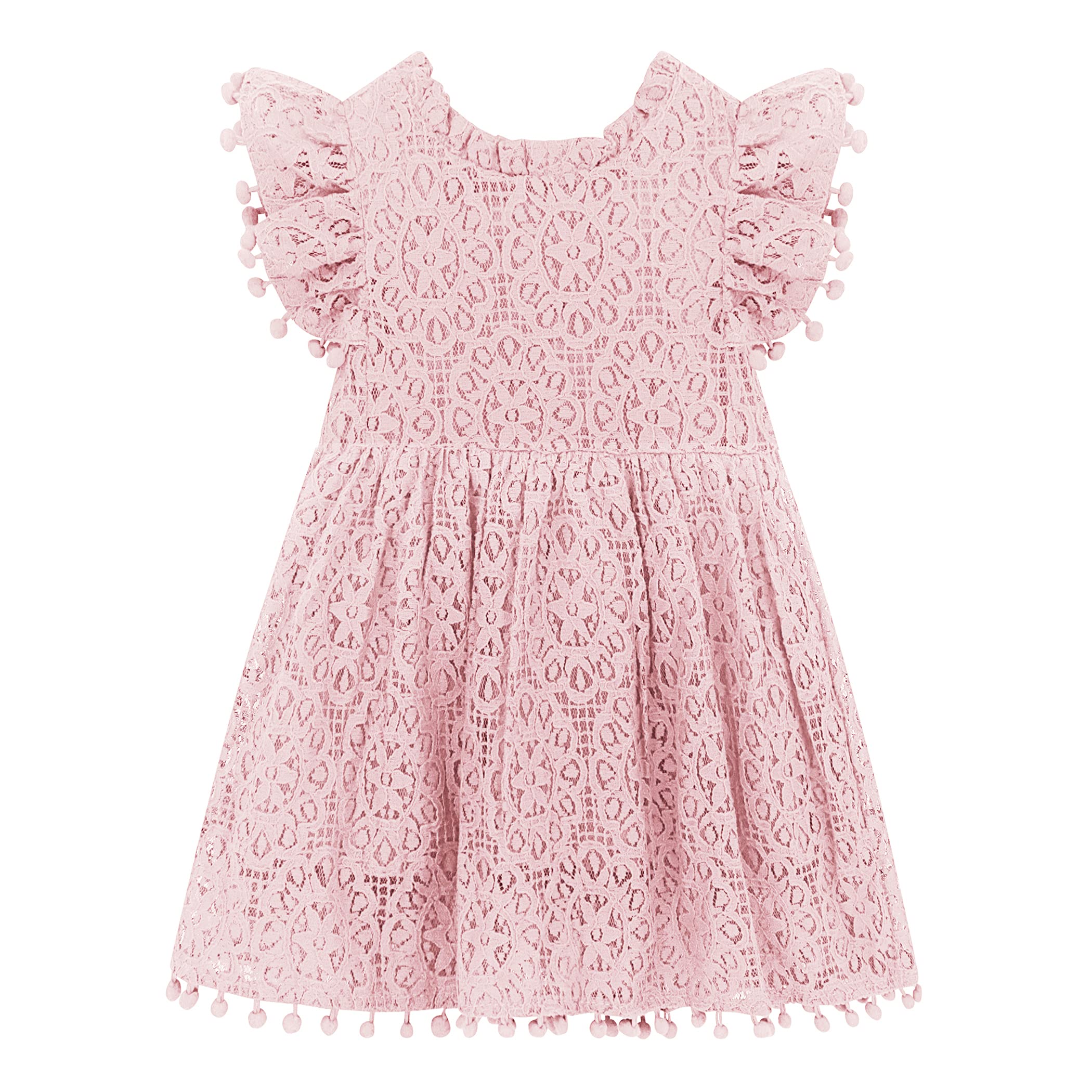Elegant Lace Baby Girl Dress - Sleeveless Princess Party Dress with Hollow Out Design for Summer | Perfect for Birthday Parties, Photoshoots & Special Occasions