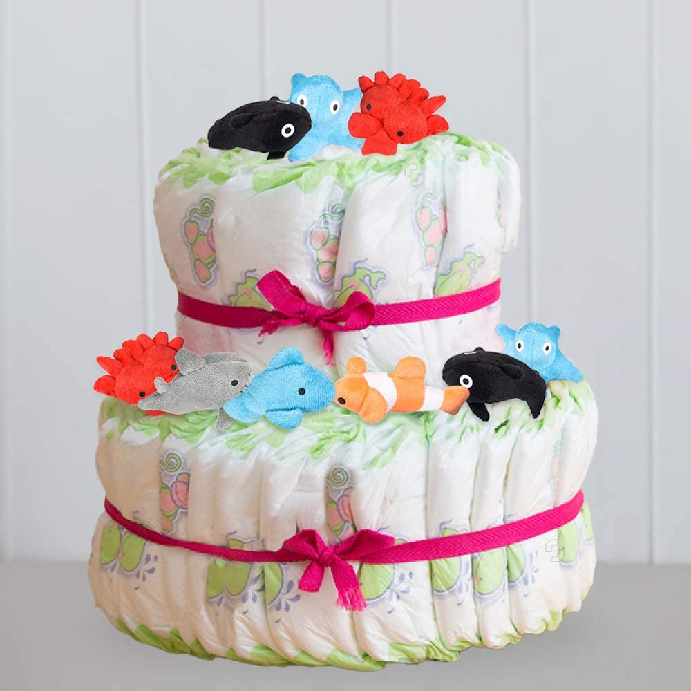 ArtCreativity 24-Piece Sea Life Plush Toys Set | Ultra-Soft Stuffed Ocean Animals for Kids | Perfect for Birthday Party Favors, Nursery Decor & Unique Diaper Cake Toppers | Great for Underwater Themed Parties & Toddler Playtime