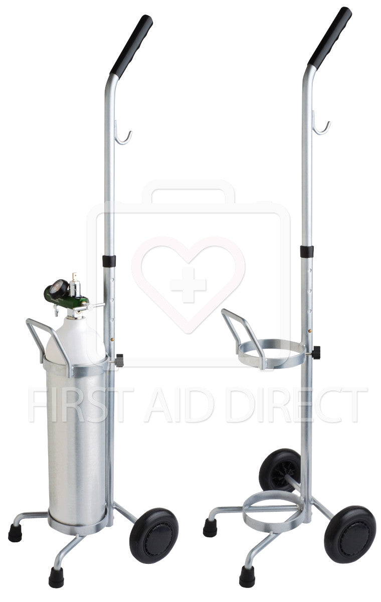 Oxygen Transport Cart for D Cylinder - Compatible with Item 17391 & 17403 - Heavy Duty Medical Gas Cylinder Carrier for Hospitals, Clinics & Home Healthcare