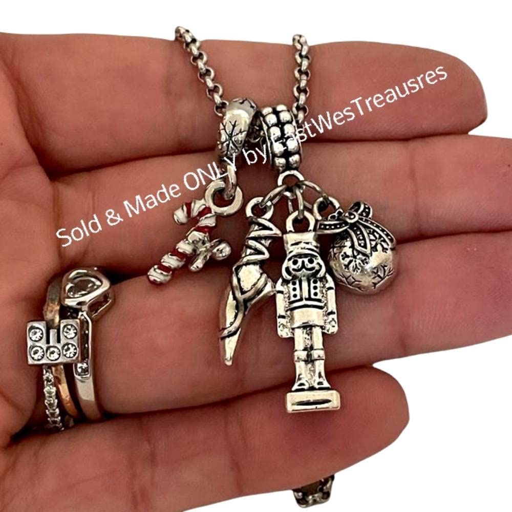 Nutcracker Ballet Christmas Charm Necklace - Elegant Holiday Jewelry Gift for Women & Girls | Perfect for Christmas Parties, Gift Exchanges & Festive Occasions