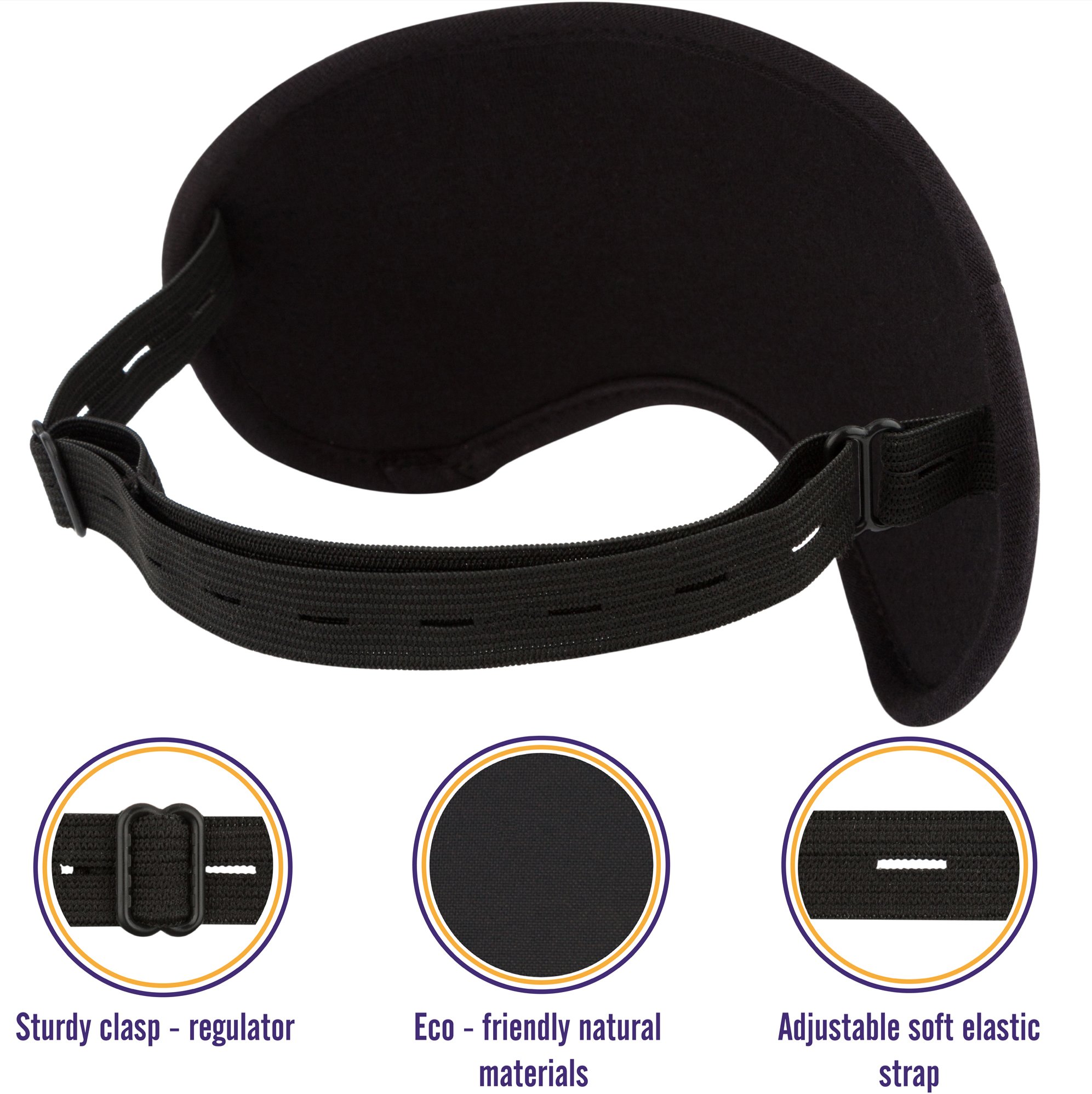 Best Sleep Mask for Women & Men - Black Eye Mask for Sleeping, Travel & Relaxation - Soft & Comfortable for Night Use & Naps