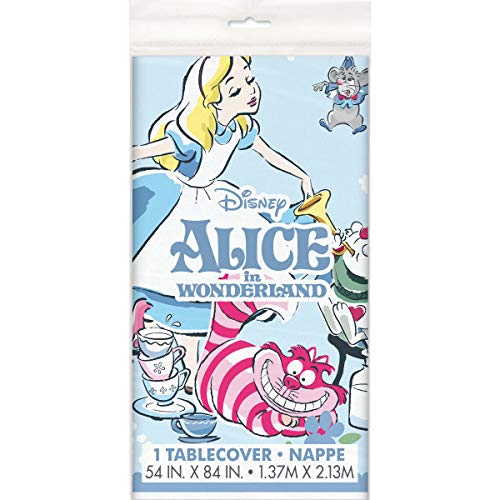 Alice in Wonderland Birthday Party Supplies Bundle - 16-Piece Set with Dessert Plates, Lunch Plates, Napkins & Table Cover - Perfect for Kids' Themed Parties, Baby Showers & Tea Party Decorations