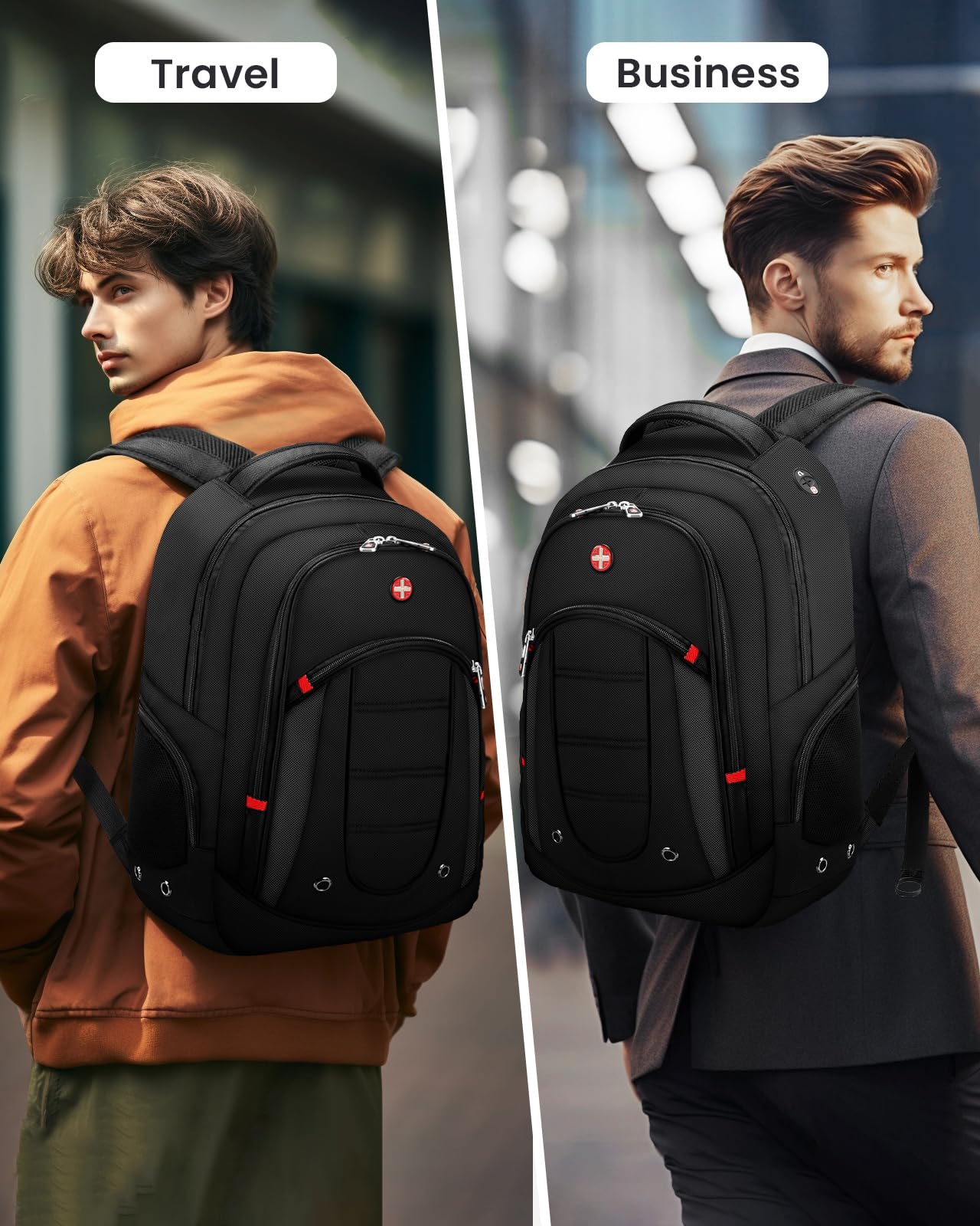 Waterproof Travel Laptop Backpack for Men & Women - 15.6