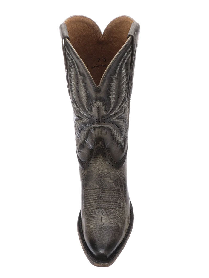 Lucchese Women's MARCELLA Western Boots in Anthracite Grey - Stylish Cowgirl Boots for Riding, Country Fashion & Everyday Wear (Model M5066.S54)