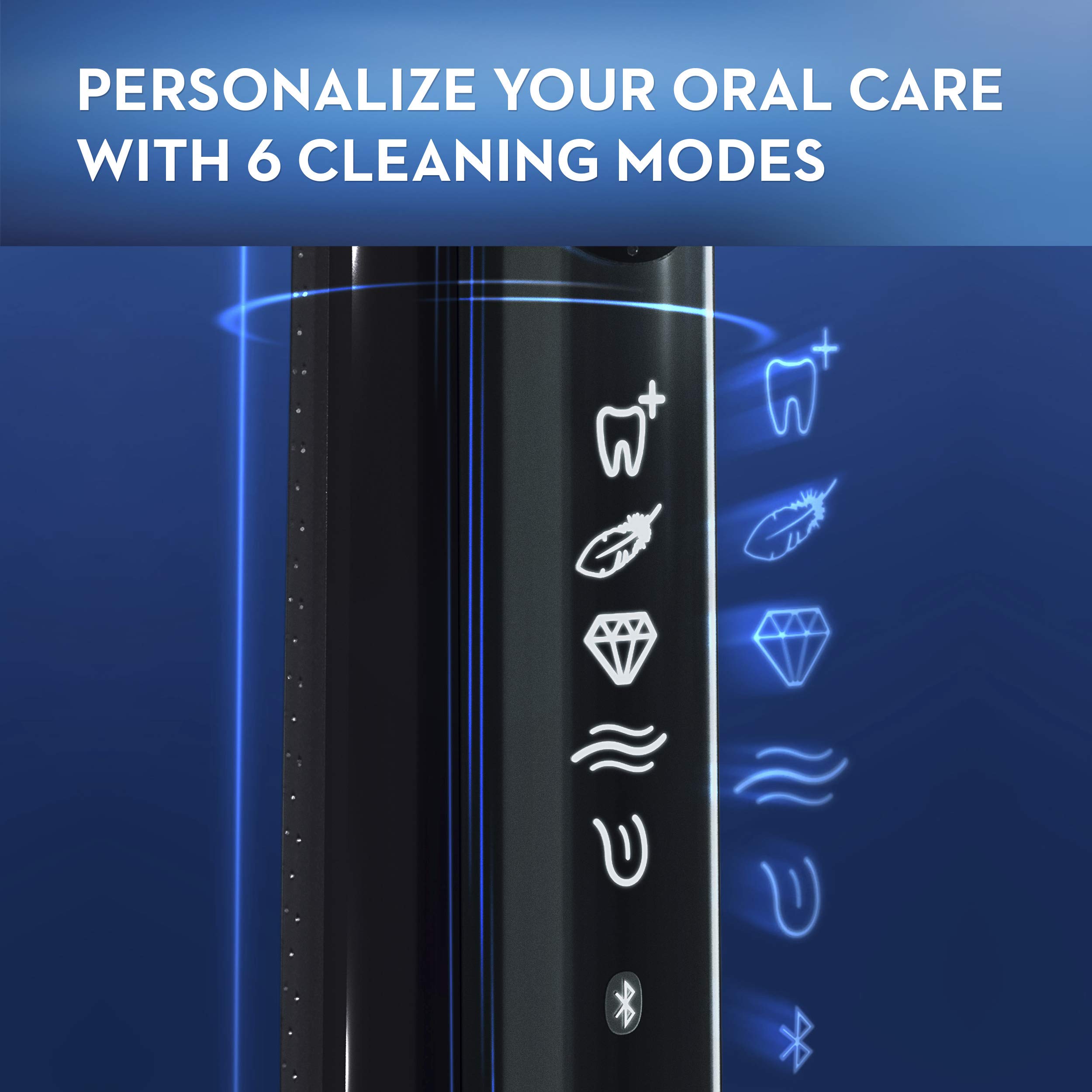 Oral-B GENIUS X Electric Toothbrush with 3 Replacement Brush Heads & Travel Case - Black | Professional Teeth Cleaning for Adults & Travel Use