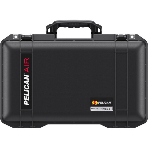 Pelican 1525AirWF Waterproof Hard Carry Case with Foam Insert & Liner - Black Protective Case for Cameras, Drones & Electronics - Perfect for Travel, Outdoor Adventures & Professional Equipment Storage