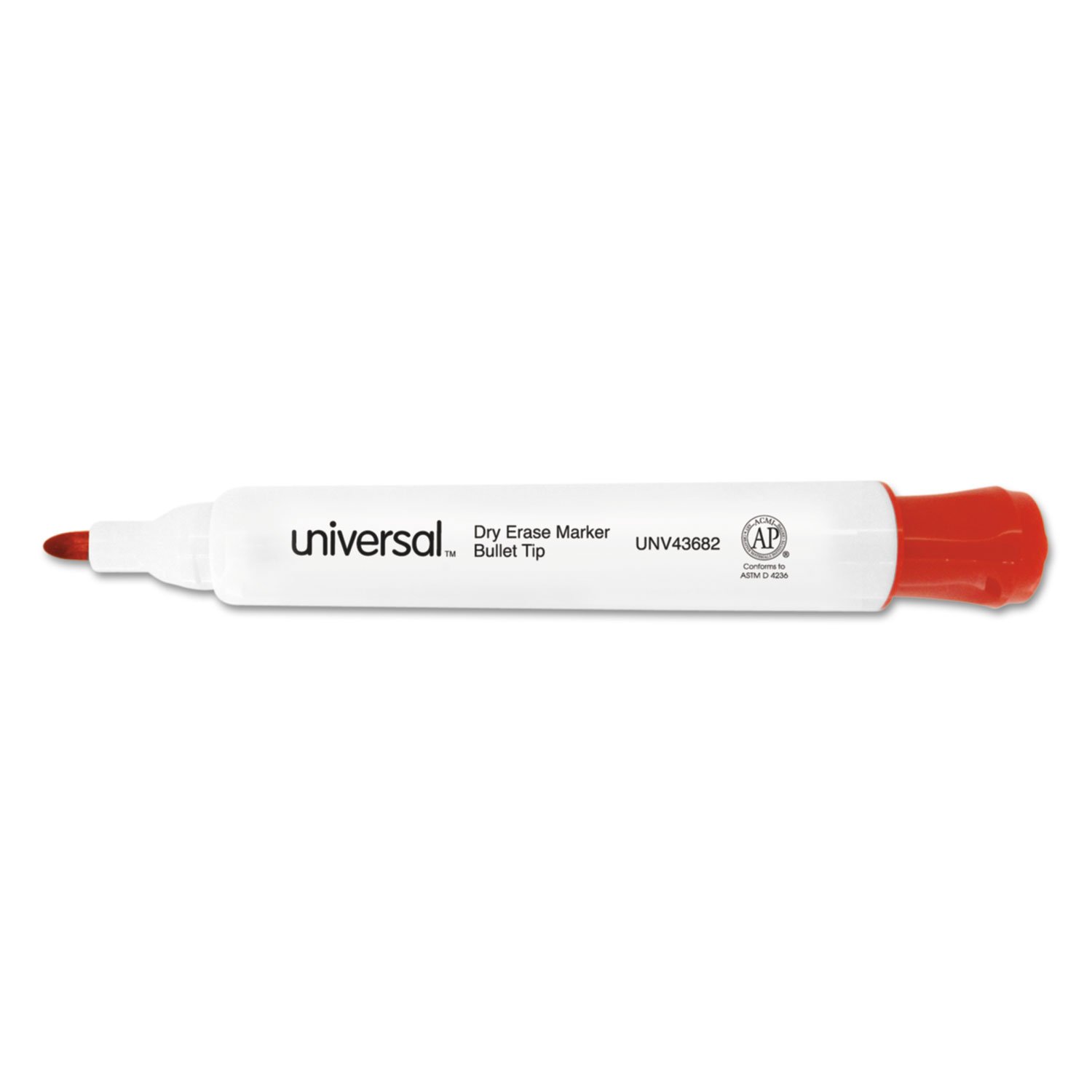 Bullet Tip Dry Erase Markers - Pack of 12 Red Whiteboard Markers for Office, Classroom & Home Use | Non-Toxic, Low-Odor, Universal Whiteboard Markers for Teachers & Students