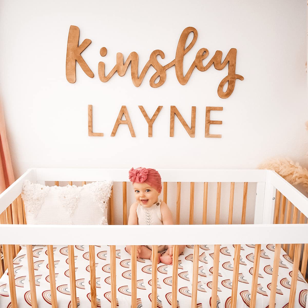 Personalized First & Middle Name Sign - Nursery Wall Decor, Kids Room Decoration or Baby Shower Gift - 36