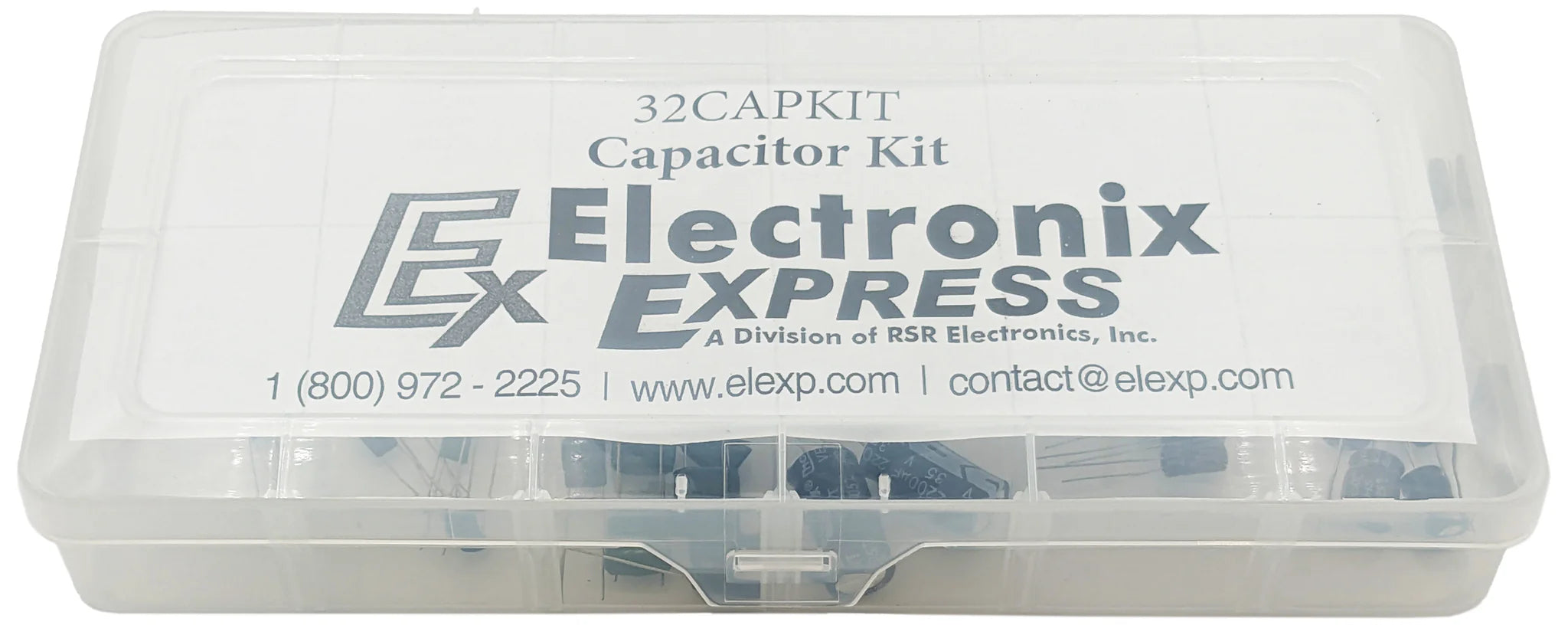 58 Piece Capacitor Assortment Kit - Disc, Mylar & Electrolytic Capacitors (4.7pF to 2200µF) for Electronics Repair, DIY Projects & Circuit Board Maintenance