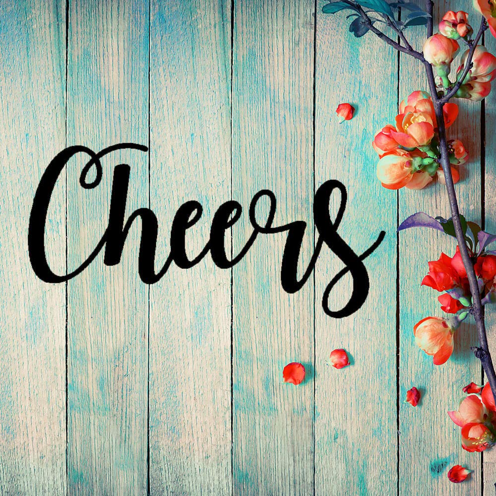 Cheers! Metal Wall Art (C37) - Rustic Home Decor for Living Room, Bar, or Pub - Perfect for Housewarming Gifts & Party Decorations