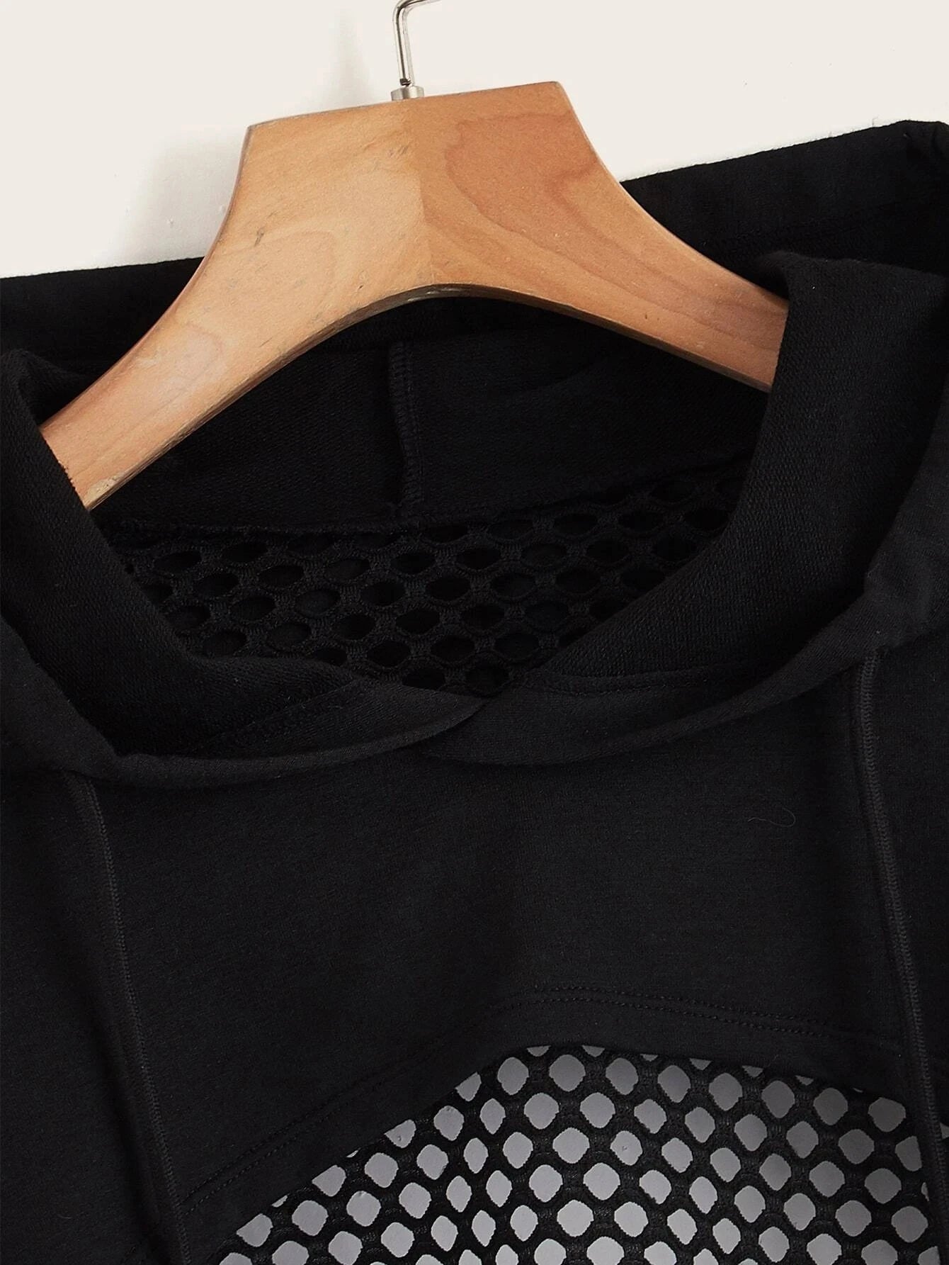 Street Sport Drop Shoulder Drawstring Hollow Out Super Crop Sports Hoodie - Trendy Athletic Wear for Gym, Running & Casual Outfits