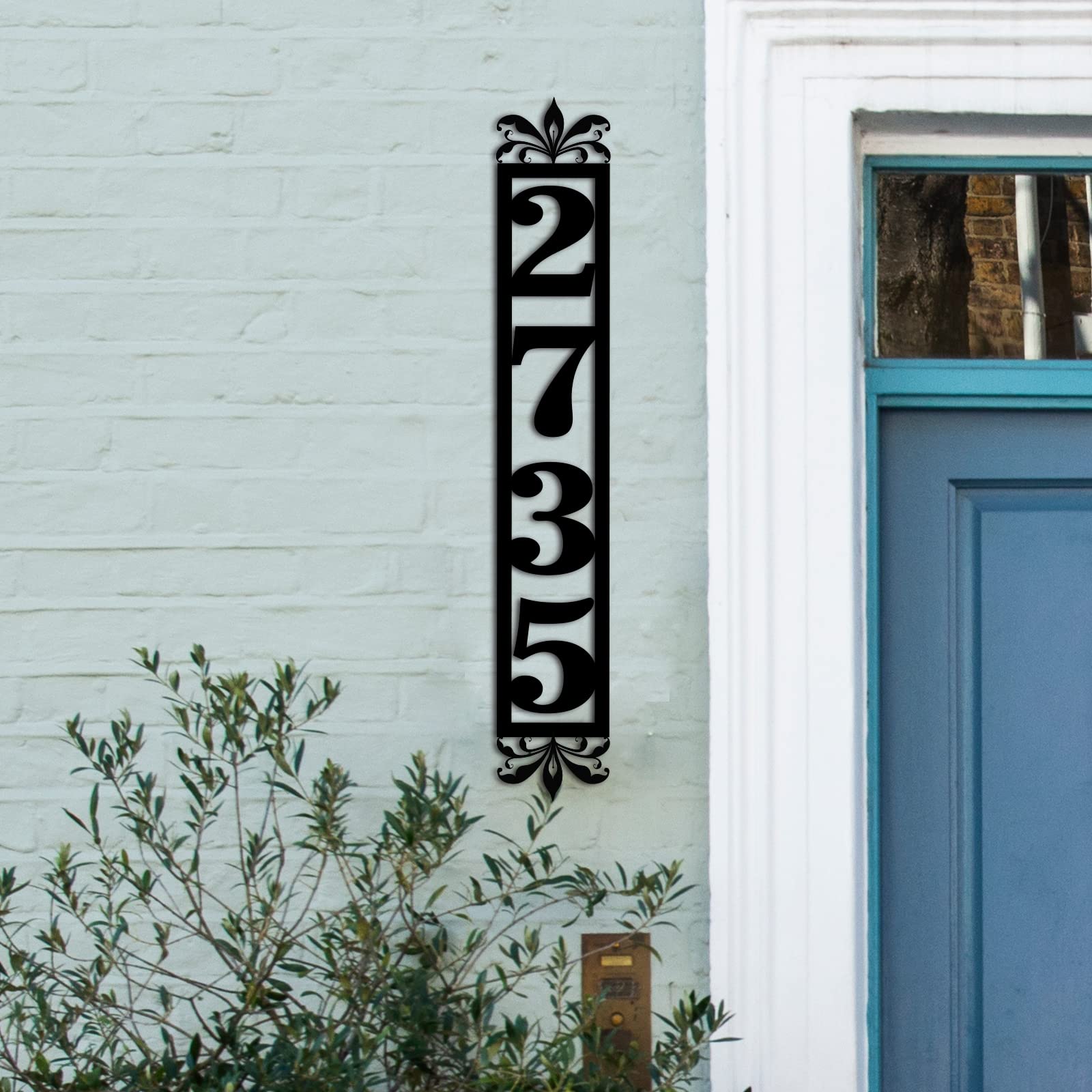 Custom Vertical House Numbers for Outdoor - Personalized Metal Address Plaque Sign, Modern & Durable Housewarming Gift for New Home - Perfect for Front Door, Porch, Mailbox & Garden Decor