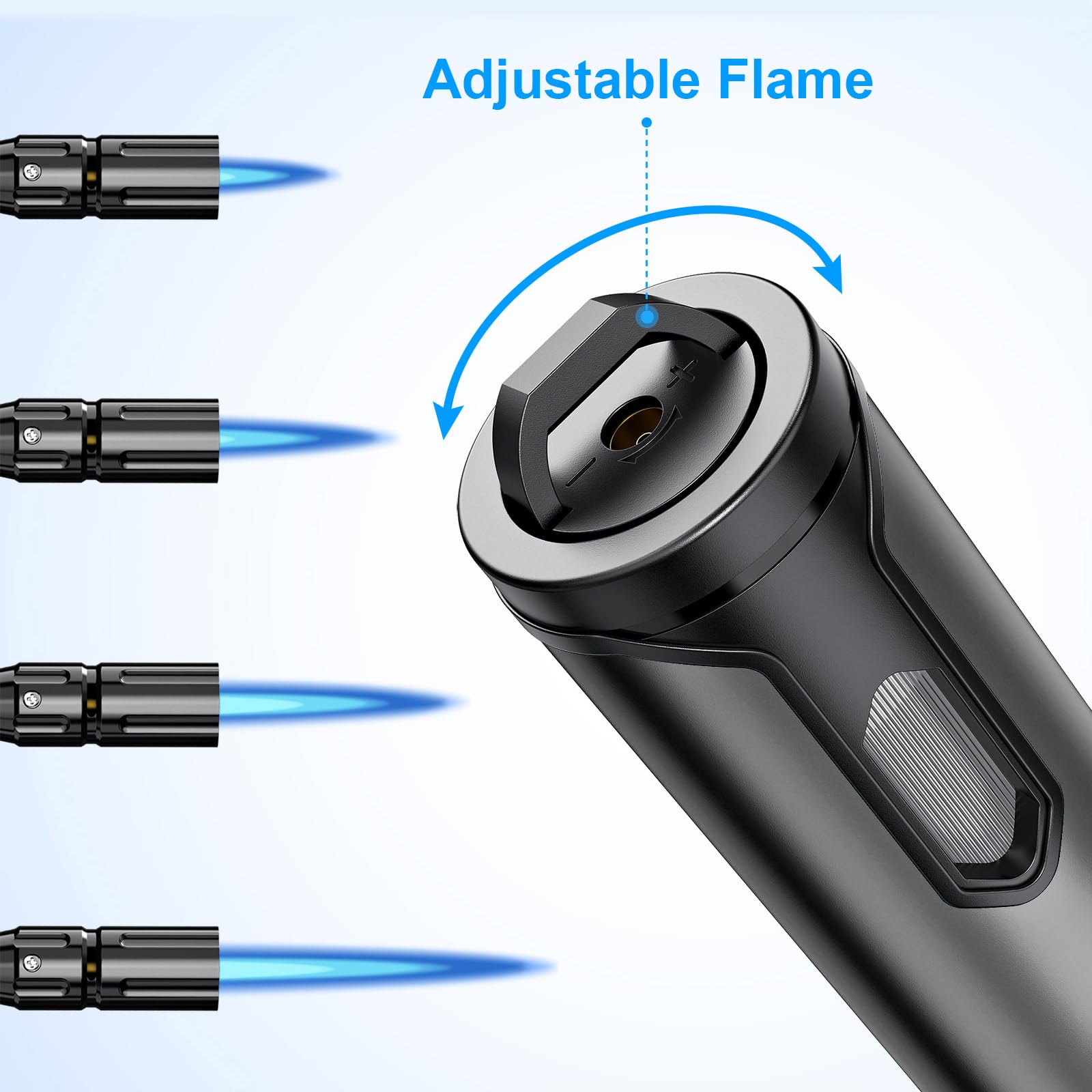 Refillable Butane Torch Lighter with Flexible Neck for BBQ, Camping & Kitchen Use