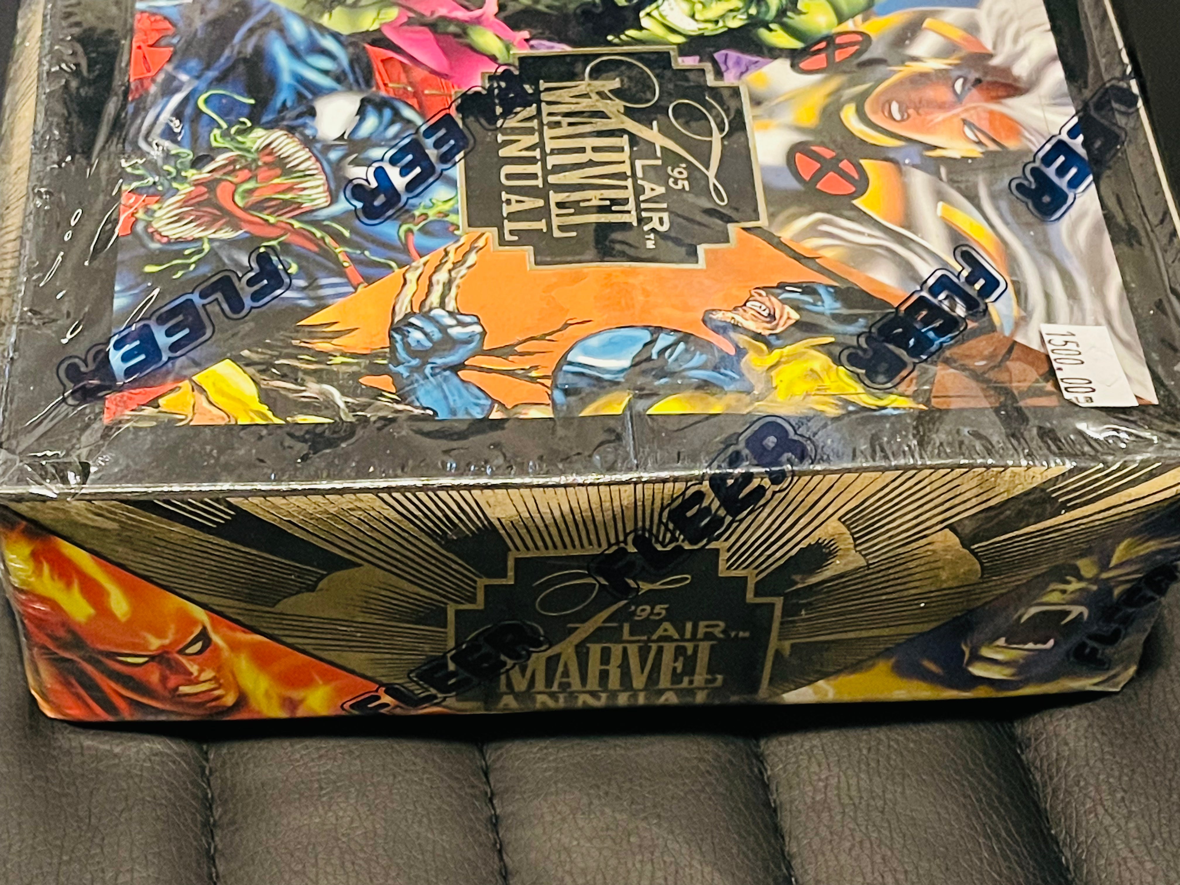 1995 Flair Marvel Annual Rare Factory Sealed Trading Card Box - Collectible Vintage Comic Cards for Display & Investment