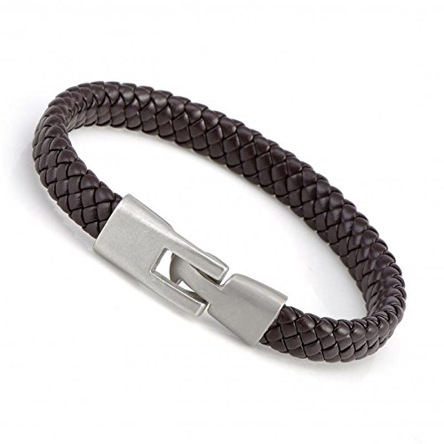 Genuine Leather Cuff Bracelet for Men & Women - Adjustable 7-9.5