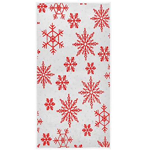 Red Stars Snowflakes