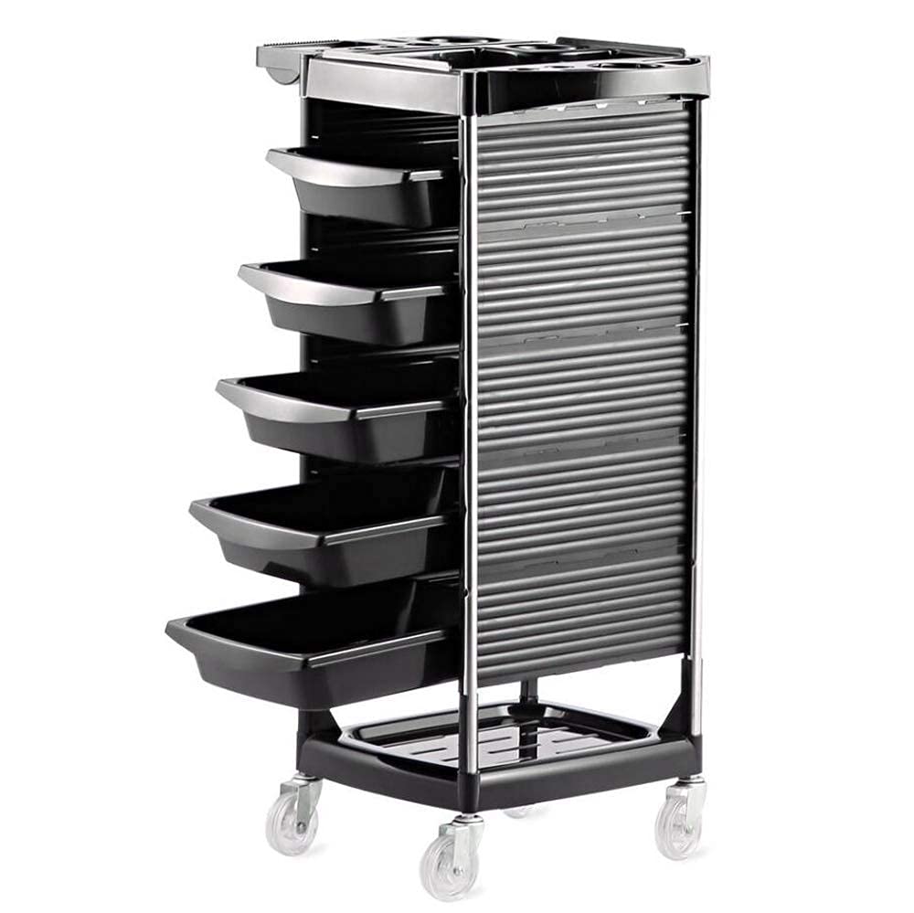 YMGFTGLH 5-Drawer Salon Spa Trolley with 4 Universal Wheels - Multifunctional Beauty Cart for Hairdressing, Tattoo Shop & Industrial Use | Portable Storage Solution for Salon Equipment, Tattoo Supplies & Tools