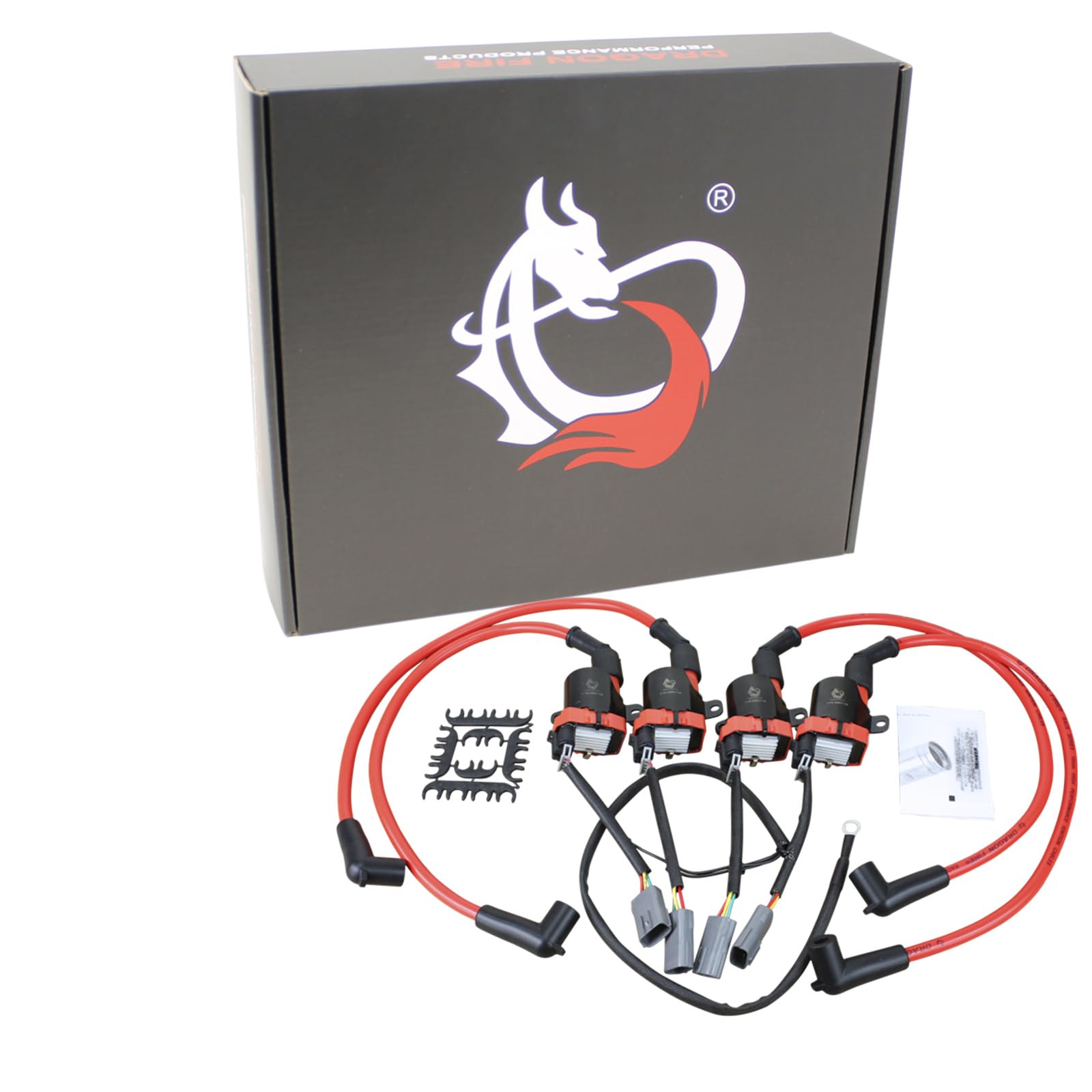 High-Performance AIP Electronics Dragon FIRE LS Coil Conversion Kit - Compatible with 2004-2011 Mazda RX-8 1.3L | OEM Fit Ignition Coil Packs & Spark Plug Wire Set (Kit-1139) | Upgrade for Better Acceleration & Engine Response