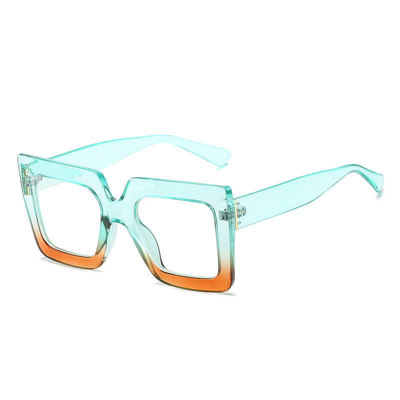Stylish Oversized Square Frame Glasses for Women & Men - Trendy Large Eyeglasses for Fashion, Reading & UV Protection - Perfect for Daily Wear, Office & Outdoor Activities