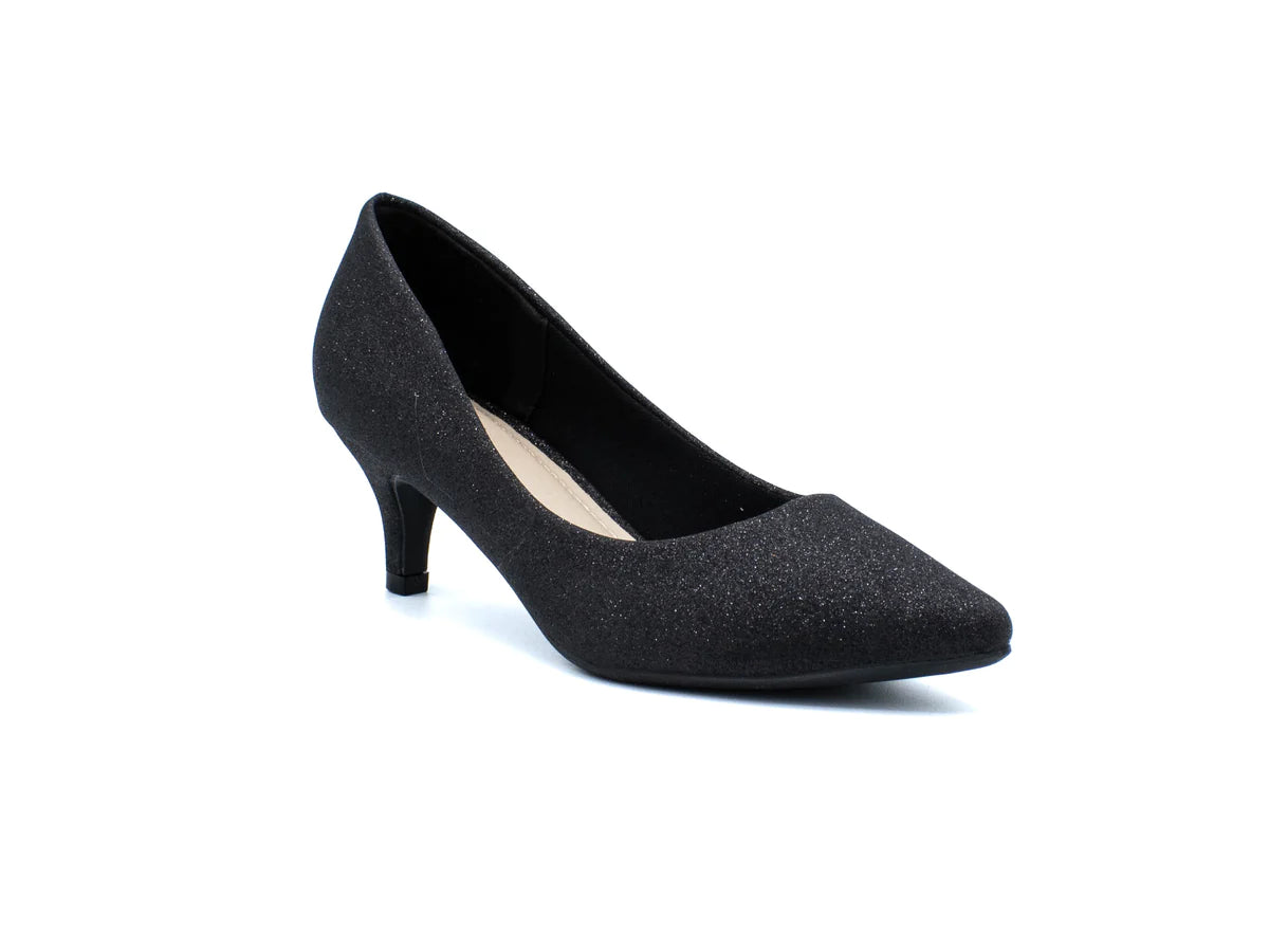 Black Glitter Women's Taxi Aliyah Heels - Perfect for Parties, Weddings & Night Out