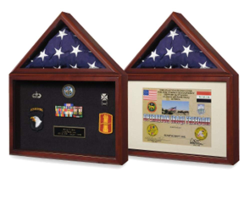 Premium Capitol Flag Presentation Case with Display Shadow Box - Perfect for Military, Memorial & Patriotic Home Decor