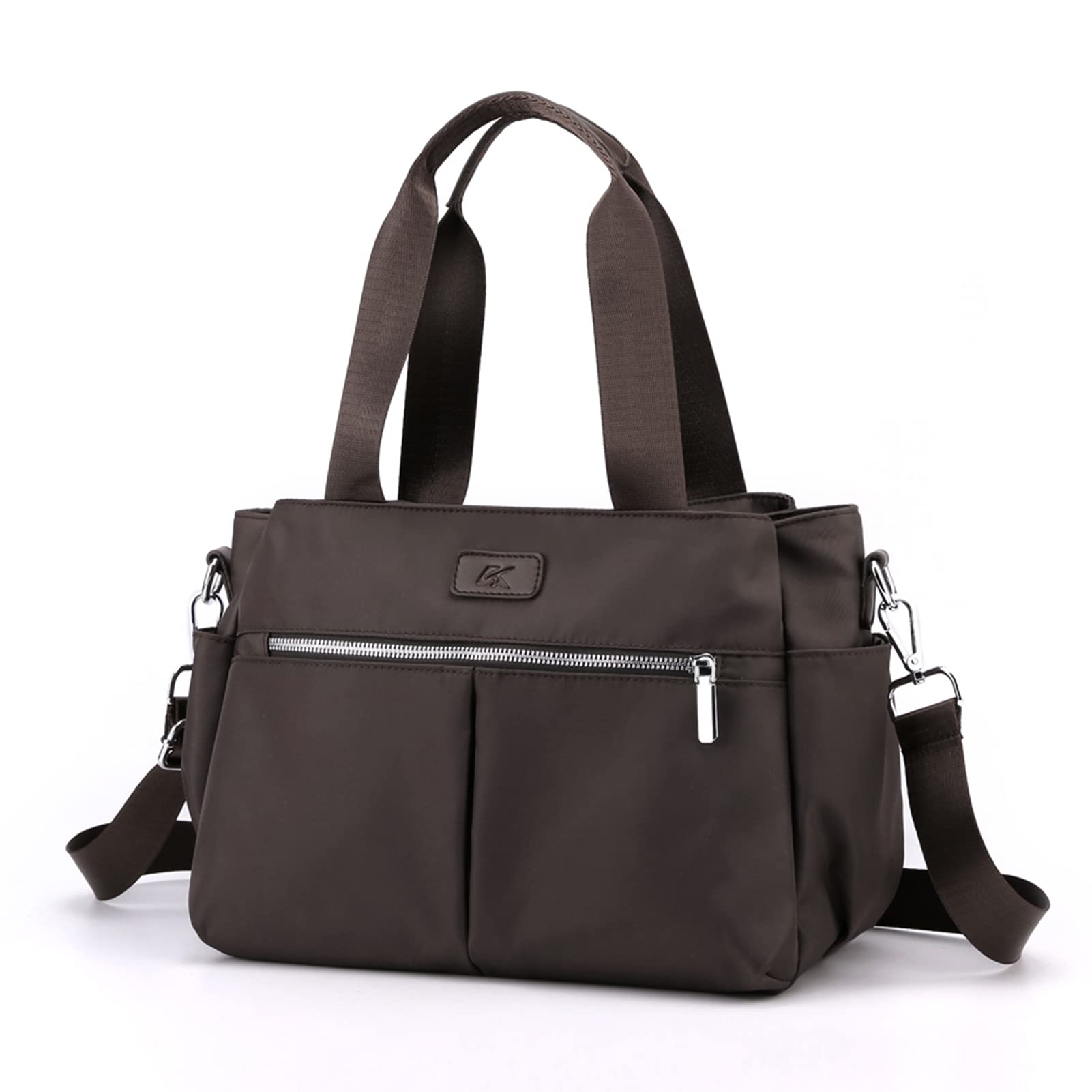 DOURR Women's Light Nylon Hobo Crossbody Bag - Multi Compartment Tote for Work & Travel