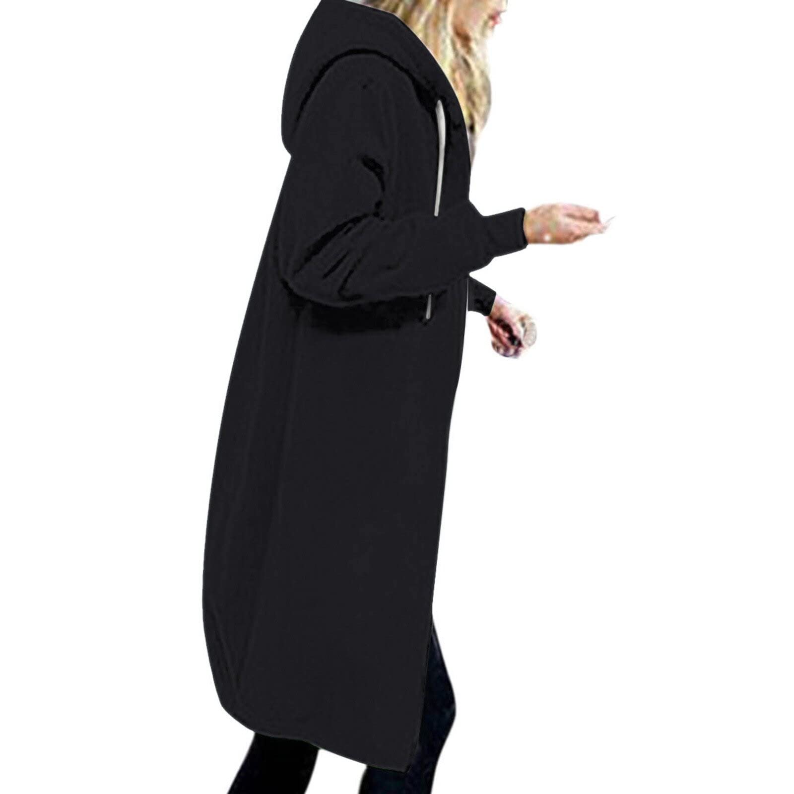 CTdiral Women's Casual Full Zip Up Hoodie - Long Sleeve Hooded Sweatshirt with Pockets, Tunic Jacket for Plus Size, Perfect for Outdoor Activities and Everyday Wear
