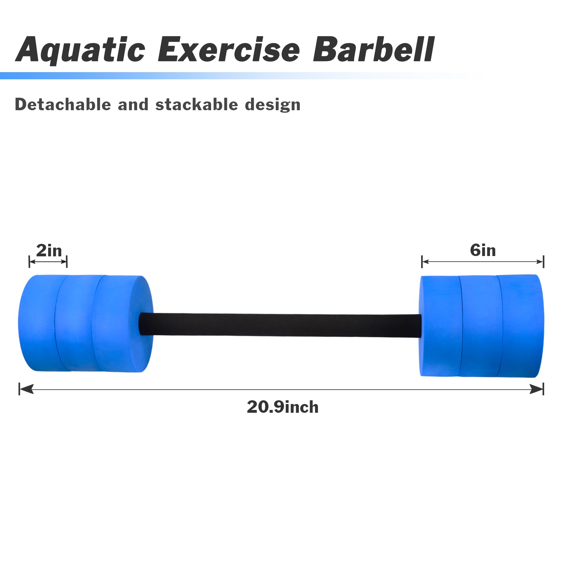 Hikeen Aquatic Exercise Dumbbells - 4 High-Density EVA Foam Pool Weights for Water Aerobics, Resistance Training, Weight Loss & Fitness - Ideal for Pool Workouts, Swim Training & Hydrotherapy