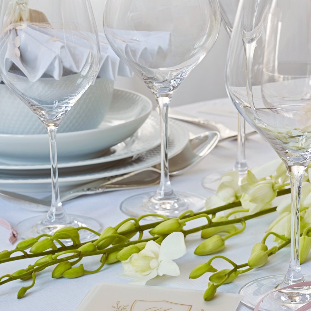 Premium Cabernet White Wine Glasses Set of 6 - Elegant Crystal Clear Stemware for Wine Tasting, Dinner Parties & Gifts