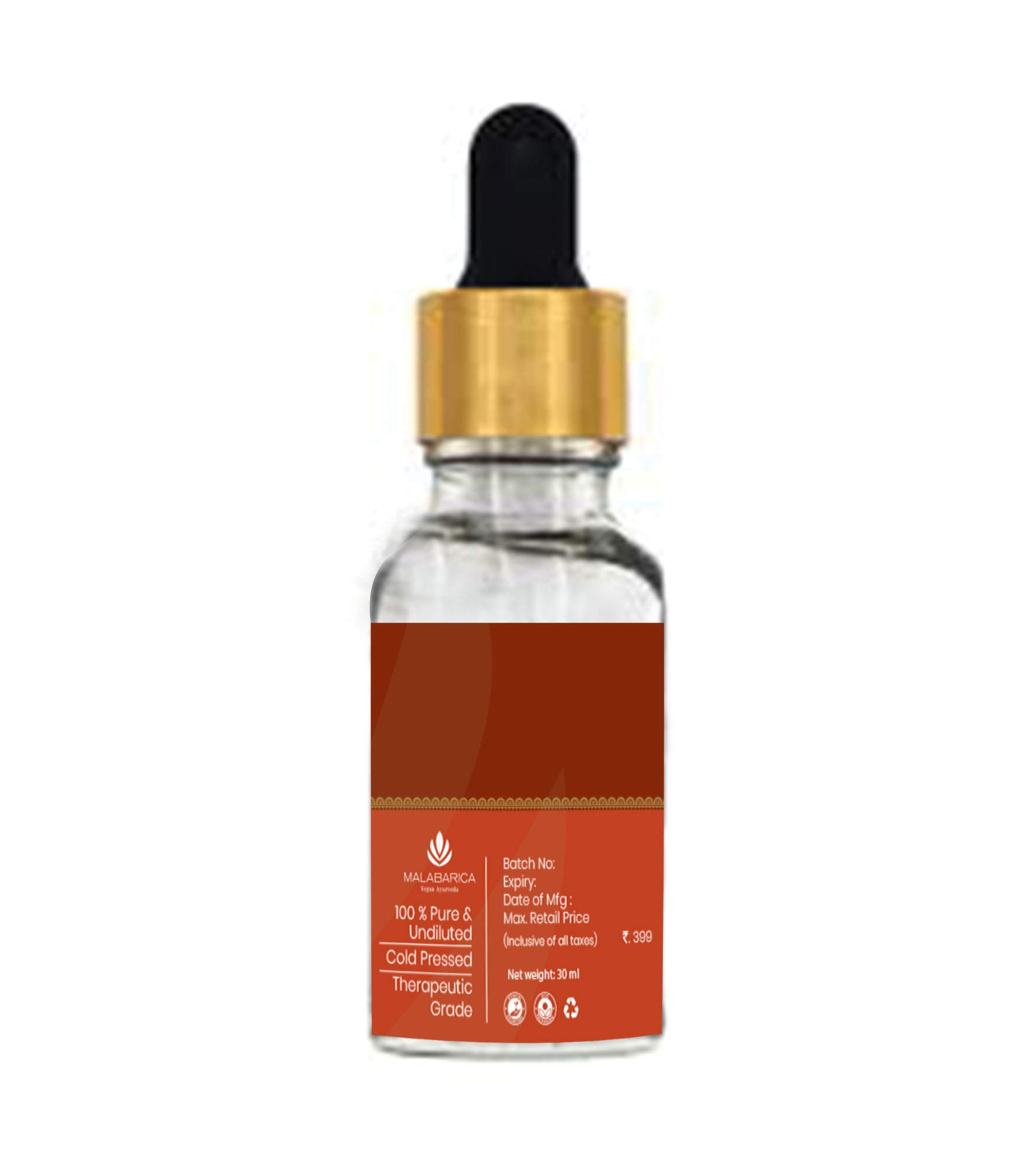 Organic Rosehip Seed Carrier Oil (Rosa Rubiginosa) - 100% Pure Cold Pressed Vegan Ayurvedic Oil - 30ml - For Face, Hair & Skin Care - Anti-Aging & Moisturizing Treatment