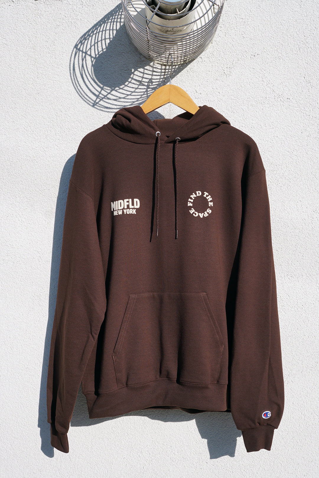 Champion™ Find the Space Double Logo Hoodie - Men's Casual Pullover Sweatshirt | Chocolate Brown | Warm & Comfortable for Streetwear, Gym, and Everyday Wear