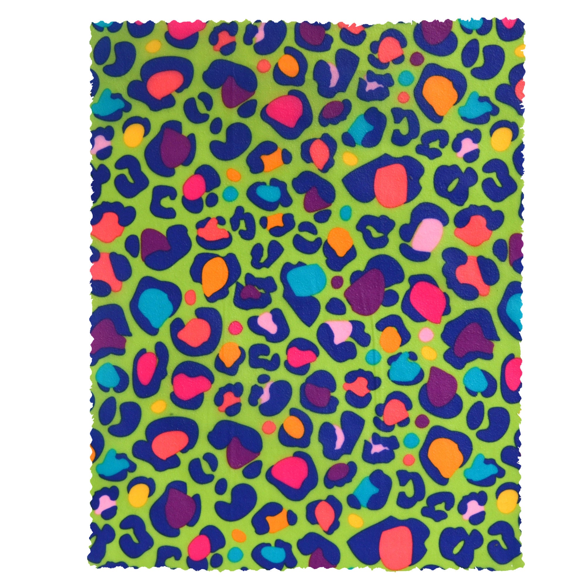 Eco-Friendly Neon Leopard Beeswax Food Wrap - Medium Size | Reusable & Sustainable Alternative to Plastic Wrap | Perfect for Sandwiches, Fruits & Food Storage