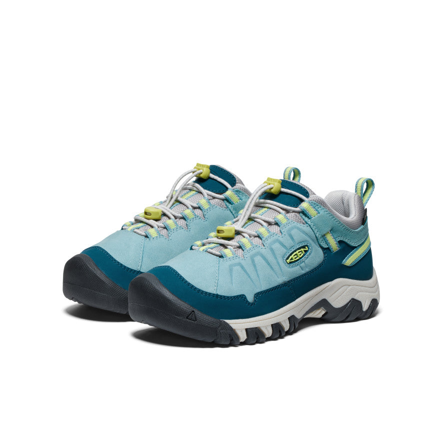 Big Kids' Targhee IV Waterproof Hiking Shoes | Reef Waters/Daiquiri Green | Durable Outdoor Adventure Footwear for Boys & Girls