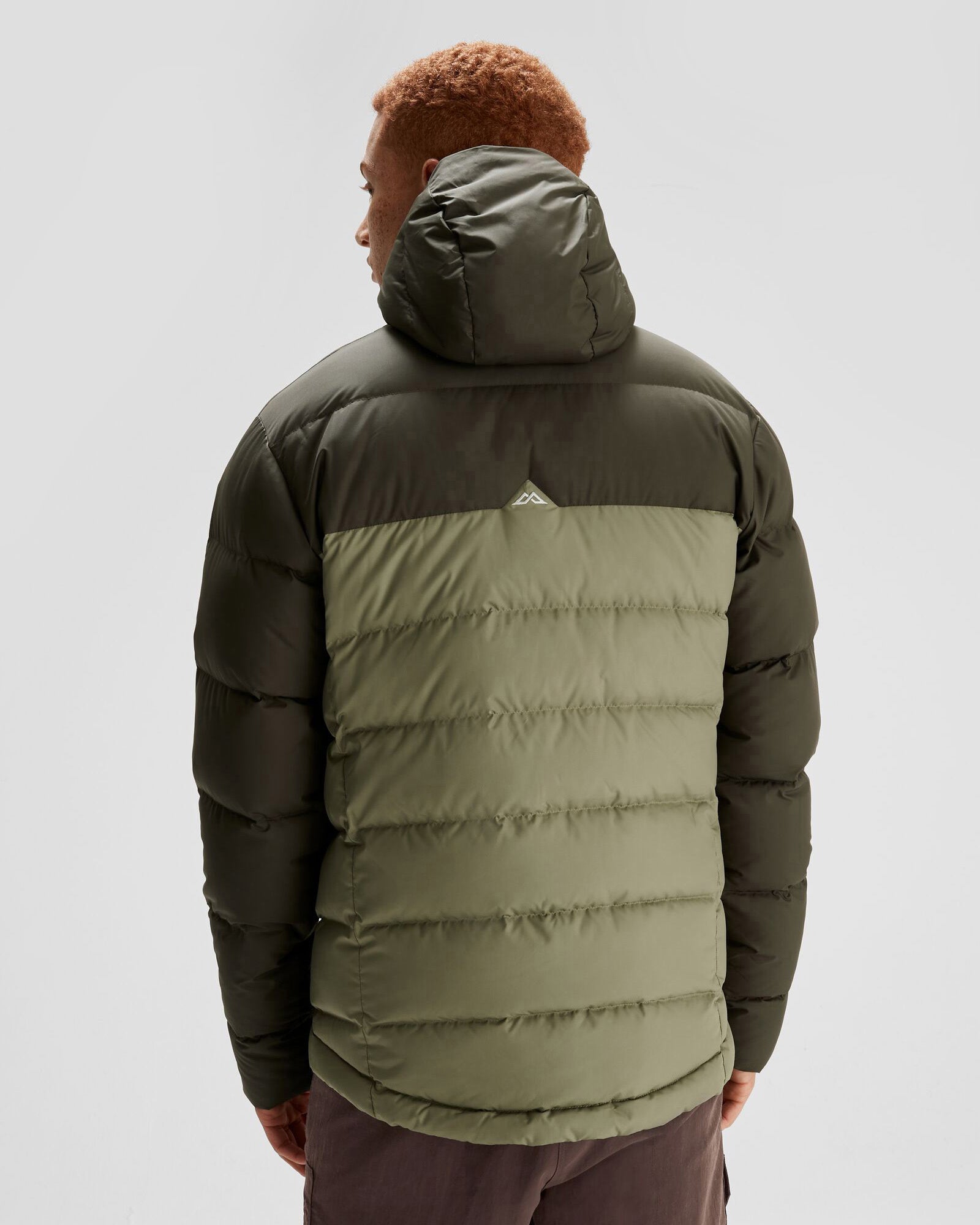 Men's Epiq Hooded Down Jacket - Waterproof Winter Coat for Outdoor Activities (Beech/Dark Moss) - Perfect for Hiking, Camping & Cold Weather Adventures