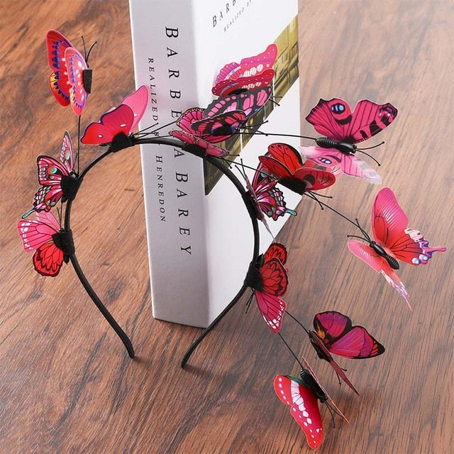 Joyful Bright Butterfly Headband for Women & Girls - Perfect for Parties, Weddings, and Costume Accessories