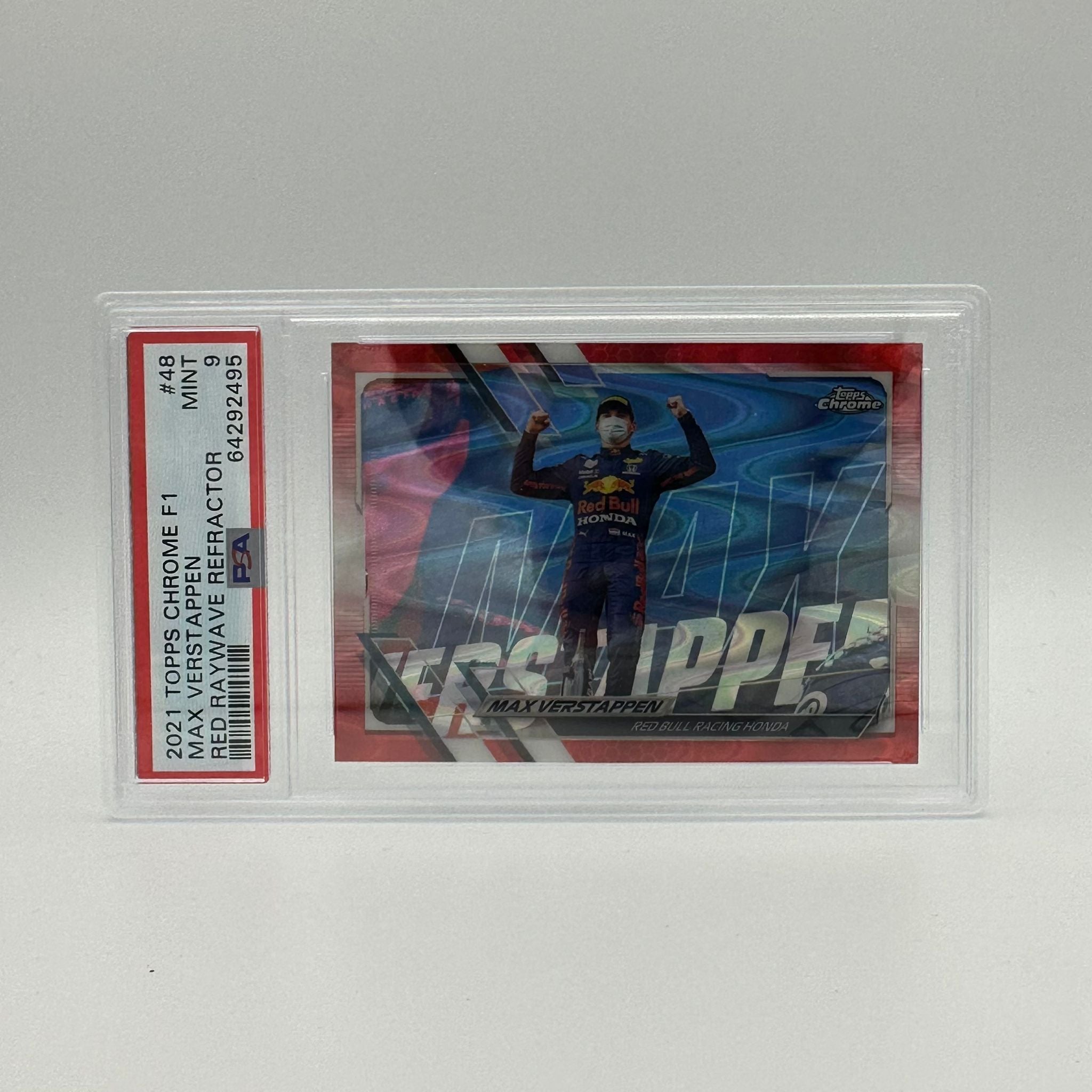 PSA 9 1/5 Max Verstappen #48 Red Raywave Refractor - Rare F1 Racing Card for Collectors & Fans - Perfect for Display, Trading, and Investment