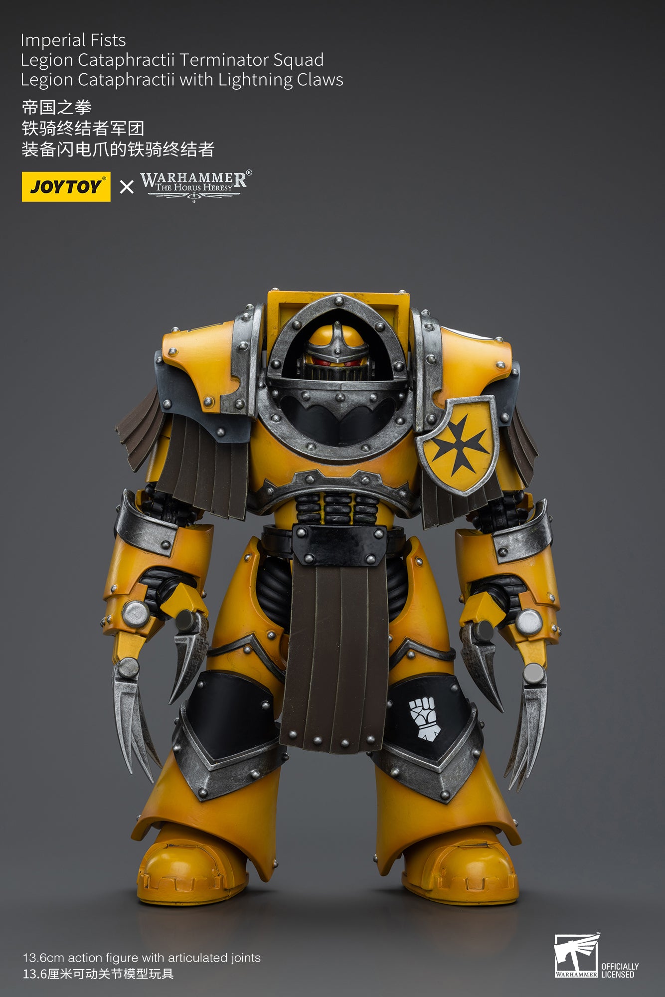 1/18 Scale JOYTOY Warhammer The Horus Heresy Imperial Fists Legion Cataphractii Terminator Squad Action Figures - Perfect for Collectors, Wargaming & Display