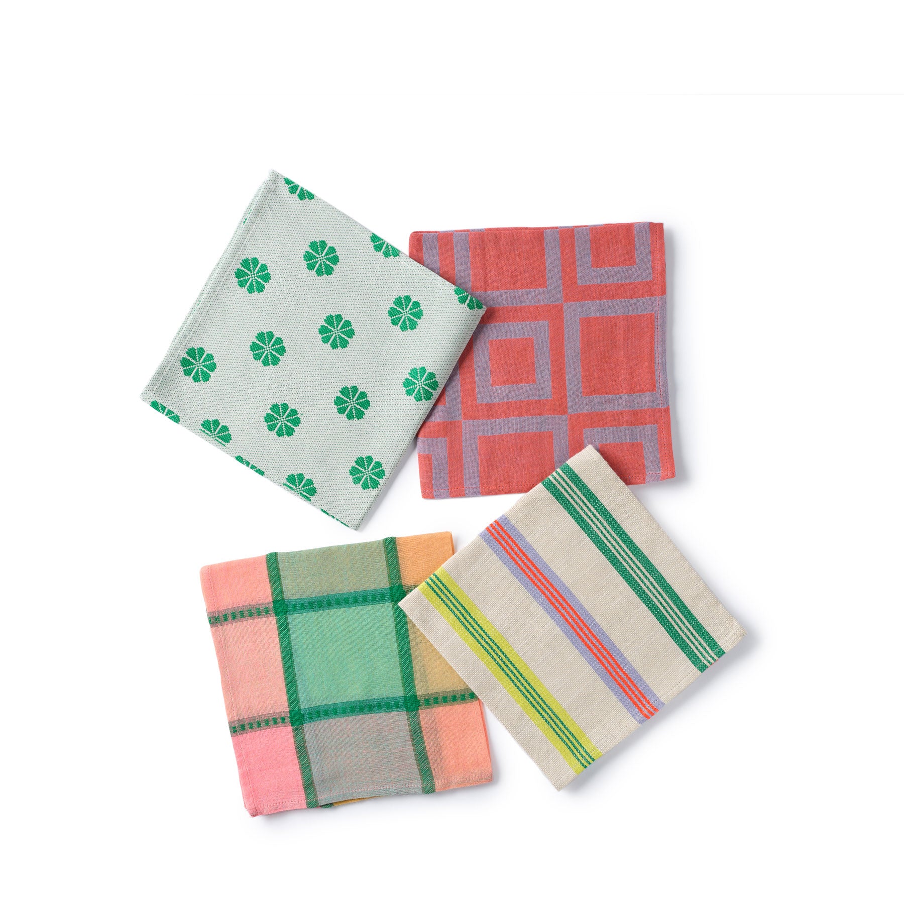Premium Daisy Printed Napkins (Set of 4) - Soft & Absorbent Cotton Table Napkins for Dinner Parties, Picnics, and Home Decor