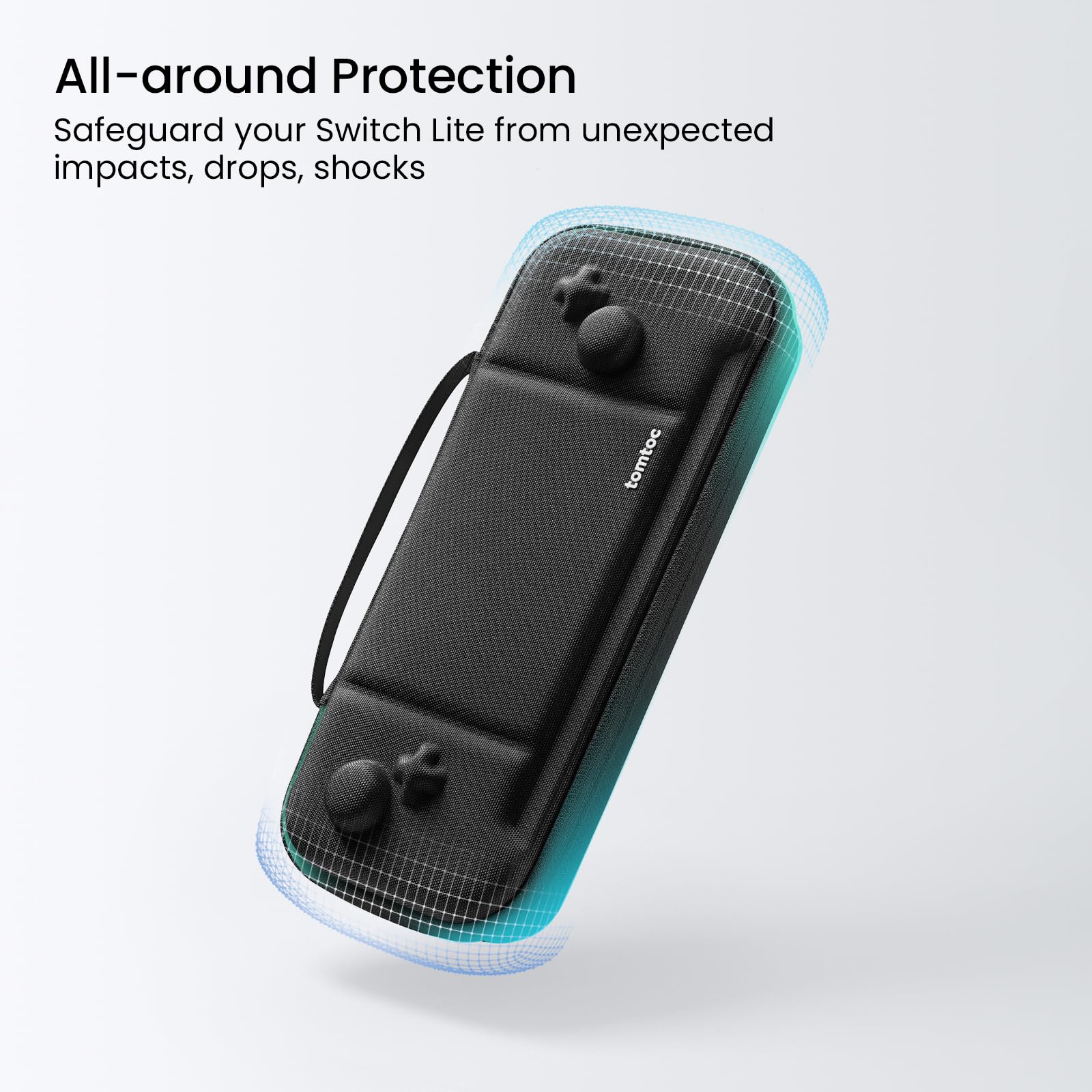 tomtoc Hard Shell Protective Travel Case for Nintendo Switch Split Pad Pro & Binbok Joy Pad Controllers - Shockproof Lightweight Carrying Bag with 30 Game Cartridge Slots | Perfect for Gaming On-The-Go & Travel Protection
