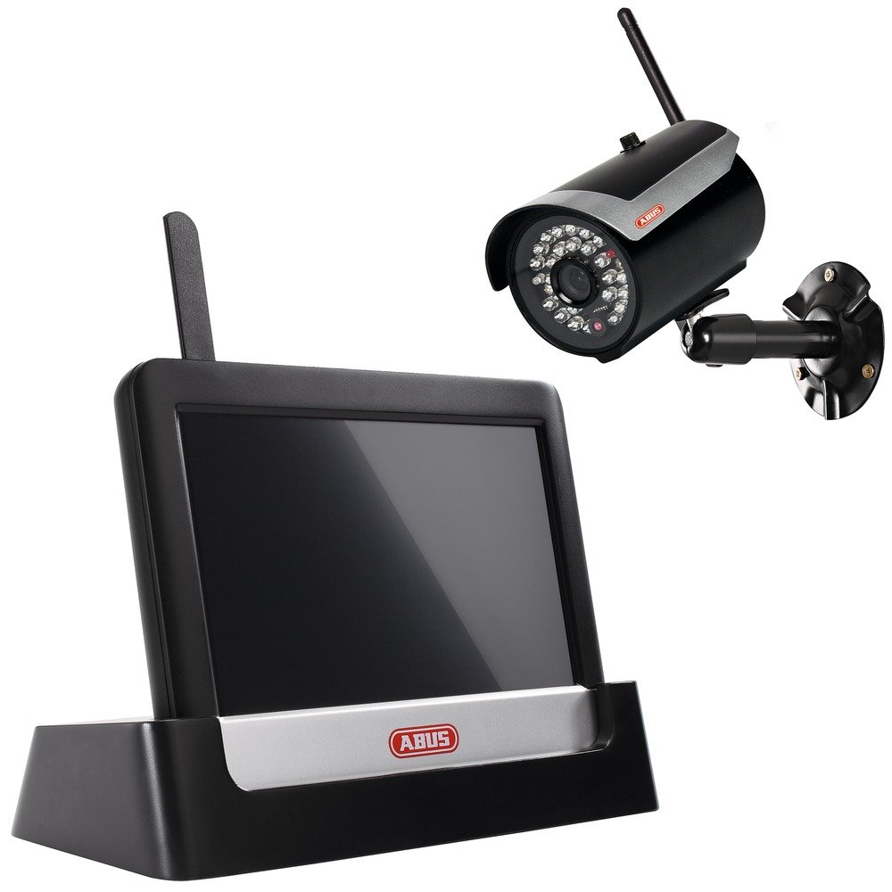 ABUS TVAC16000C 7-Inch Touch Screen Wireless Home Security Camera System with 1 Outdoor Surveillance Camera - Monitor Your Property in HD for Indoor/Outdoor Protection