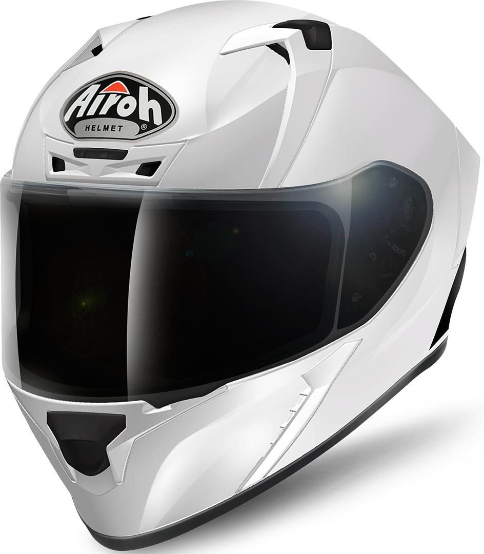 AIROH VA14 Valor Full Face Motorcycle Helmet - Gloss White - DOT & ECE Certified - Lightweight & Aerodynamic Design - Perfect for Street Biking & Racing