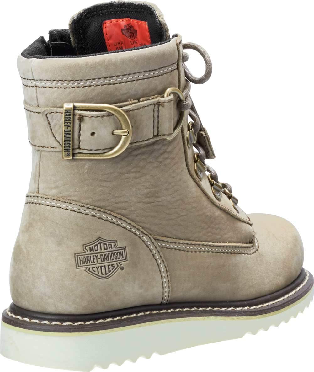 Harley-Davidson Women's Marconi Leather Motorcycle Boots - Stylish Casual Wedge Ankle Boots for Riding & Everyday Wear
