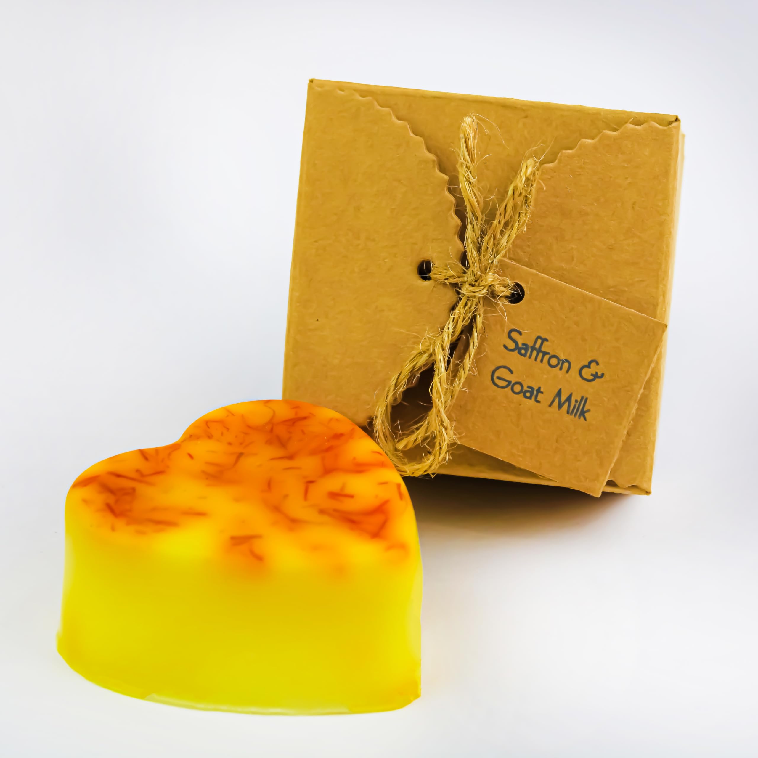 EUDWI Saffron Goat Milk Beauty Soap Bar - Natural Skin Brightening & Nourishing with Saffron Extract & Goat Milk | Gentle Cleansing for Dry, Sensitive Skin - Perfect for Daily Face & Body Care Routine