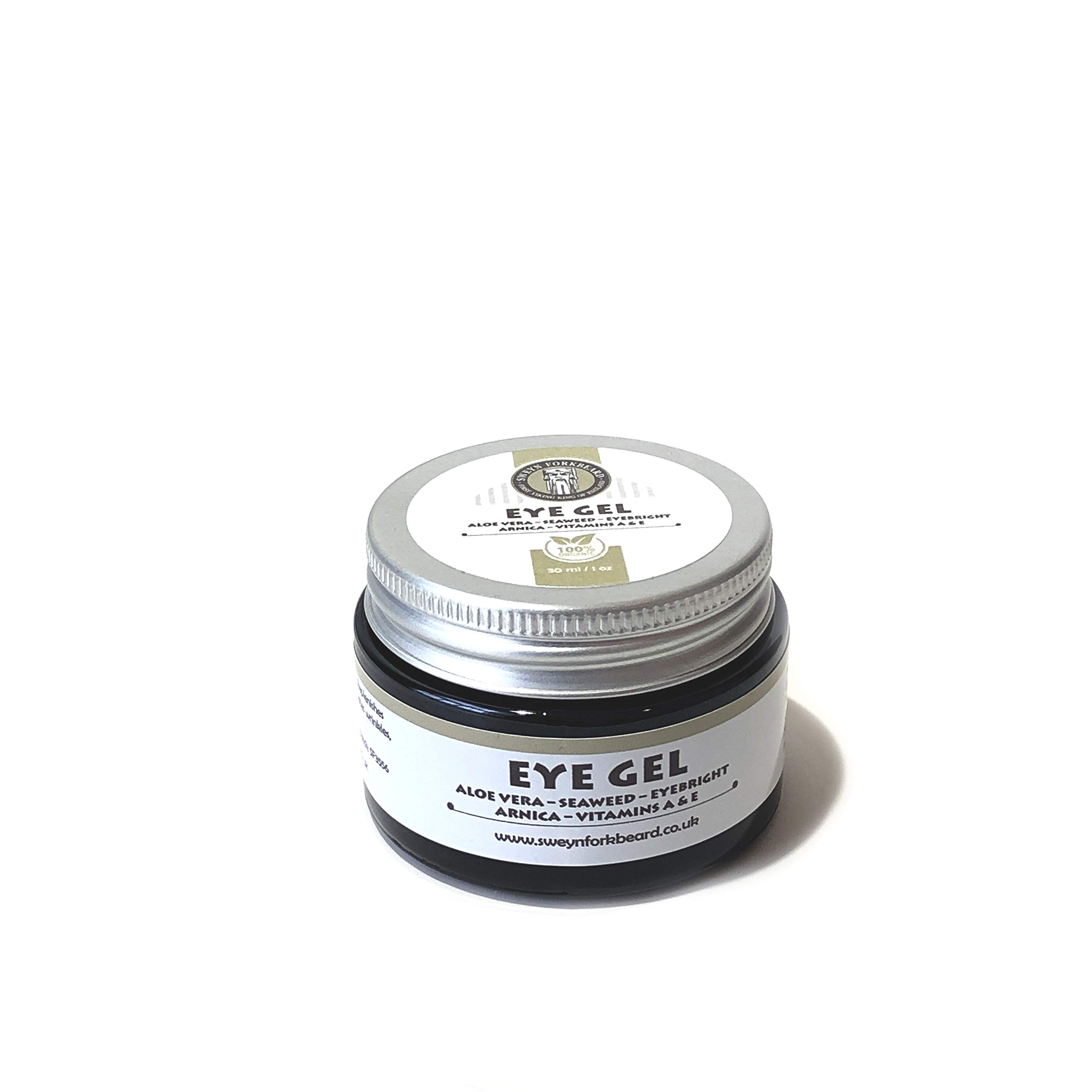 Organic Eye Gel with Aloe Vera, Seaweed, Eyebright & Arnica - Vitamin A & E Enriched Dark Circle Treatment for Men & Women | Made in London | Perfect for Night Care & Morning Refreshment