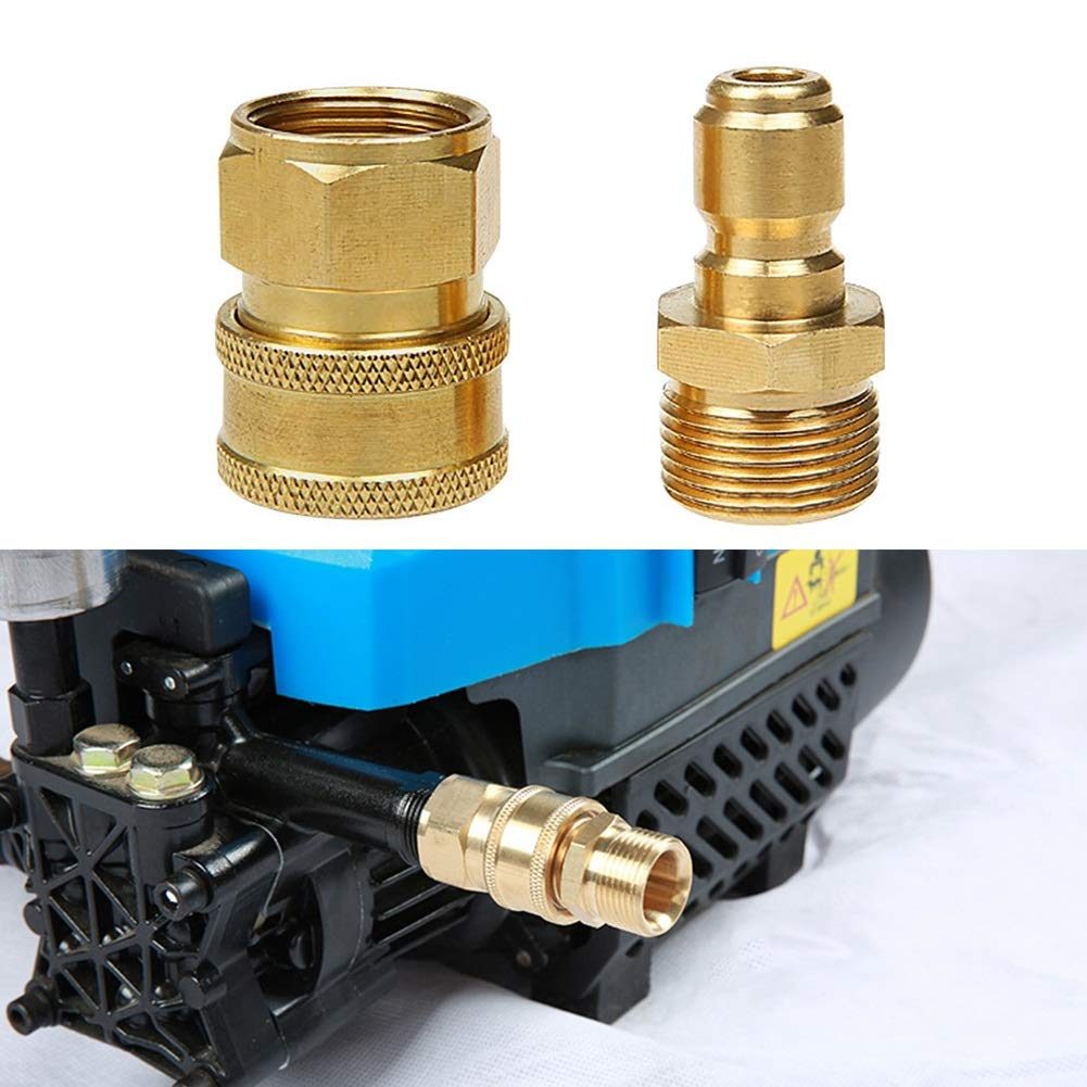 2-Pack Copper Quick Connector Set for Garden Irrigation - High Pressure Water Pipe Coupler, Hose Cleaning Machine Replacement - Easy Installation for Outdoor Watering & Lawn Care