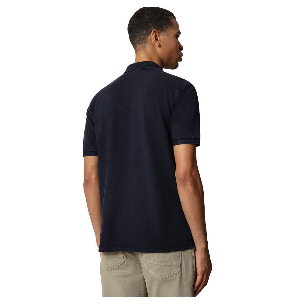Napapijri Men's Short Sleeve Polo Shirt - Collar & Button Down Casual T-Shirt NP0A4F68 EOB | Perfect for Golf, Office Wear & Summer Outfits